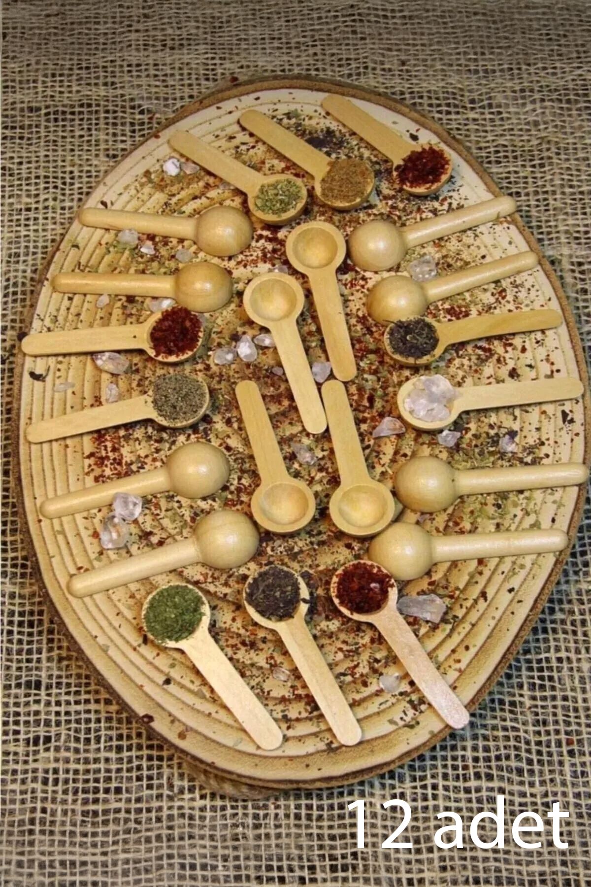 Home Scoop Bambu Baharat Kaşığı - Ölçek Kaşığı 7 cm 12 Adet