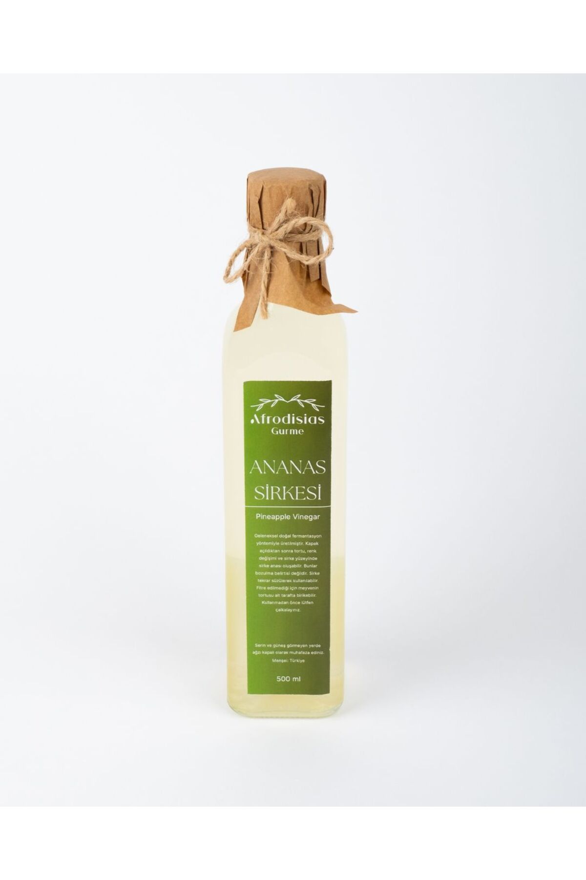 Afrodisias Gurme Ananas Sirkesi 500 ml - Katkısız Doğal Fermantasyon (PİNEAPPLE VİNEGAR)