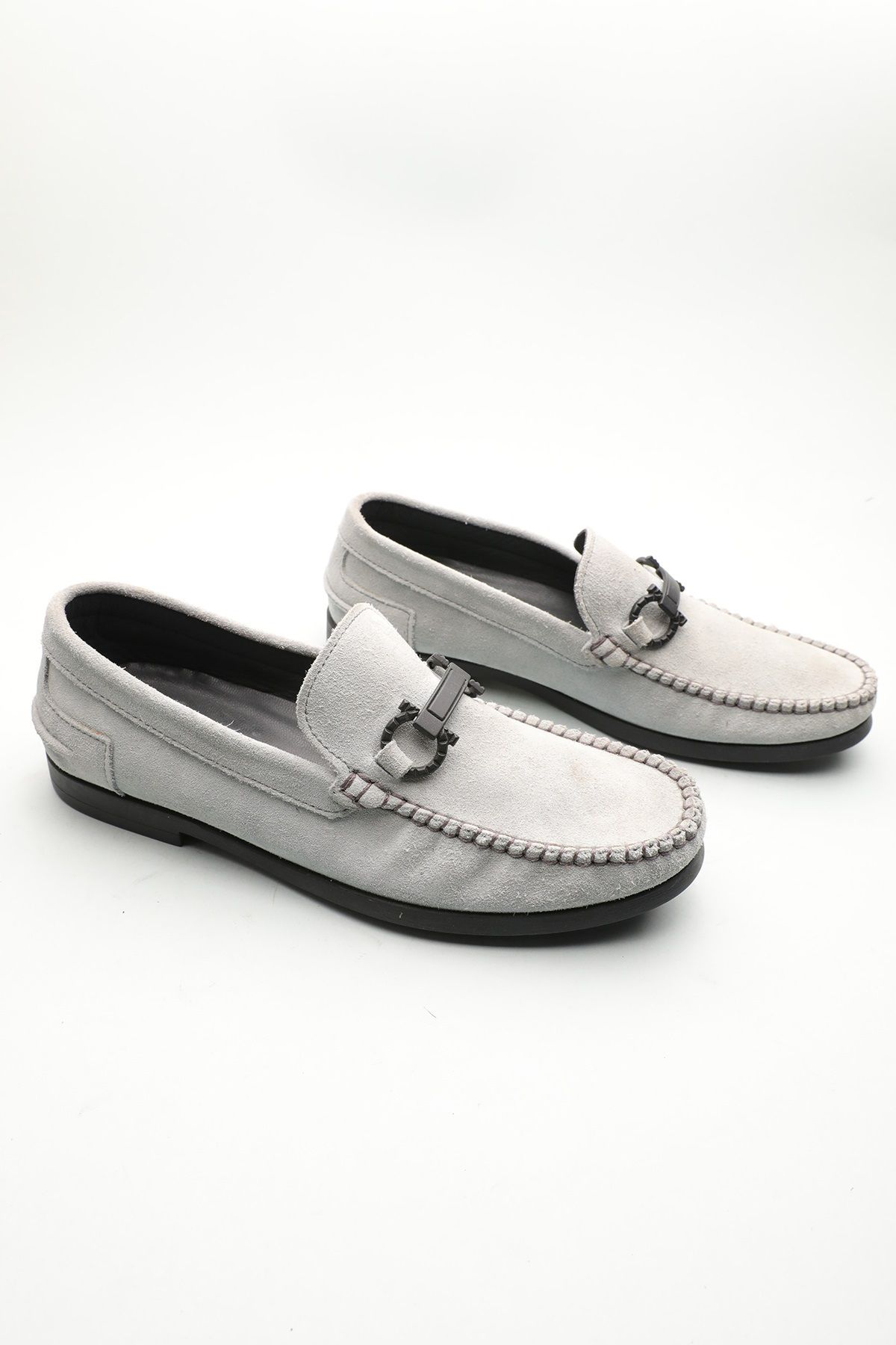 Gondol Erkek Hakiki Deri Klasik Loafer Buz Mavi 42 ttx.601171
