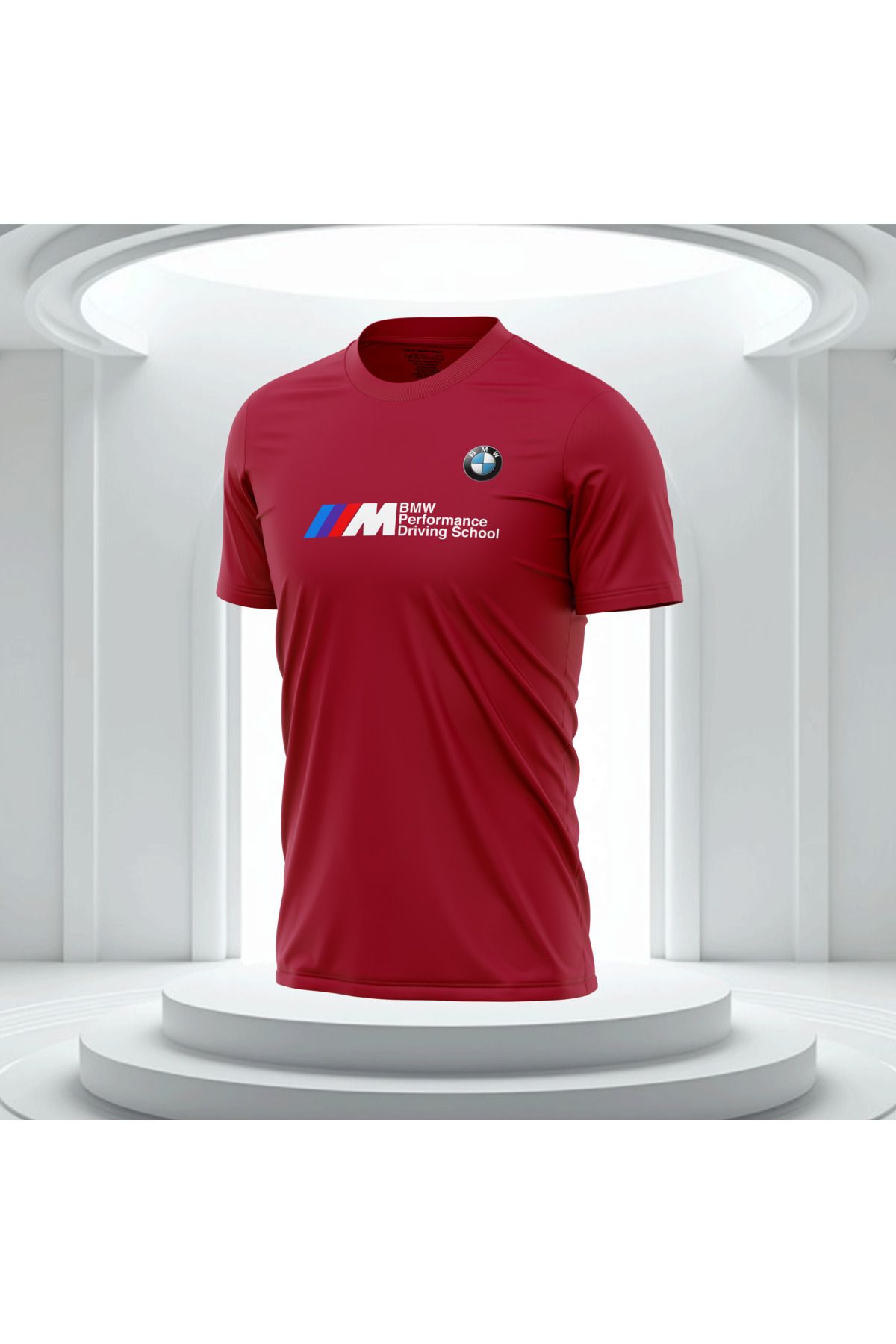 Bulvar Lee Erkek Sıfır Yaka BMW Baskılı Yazlık T-Shirt