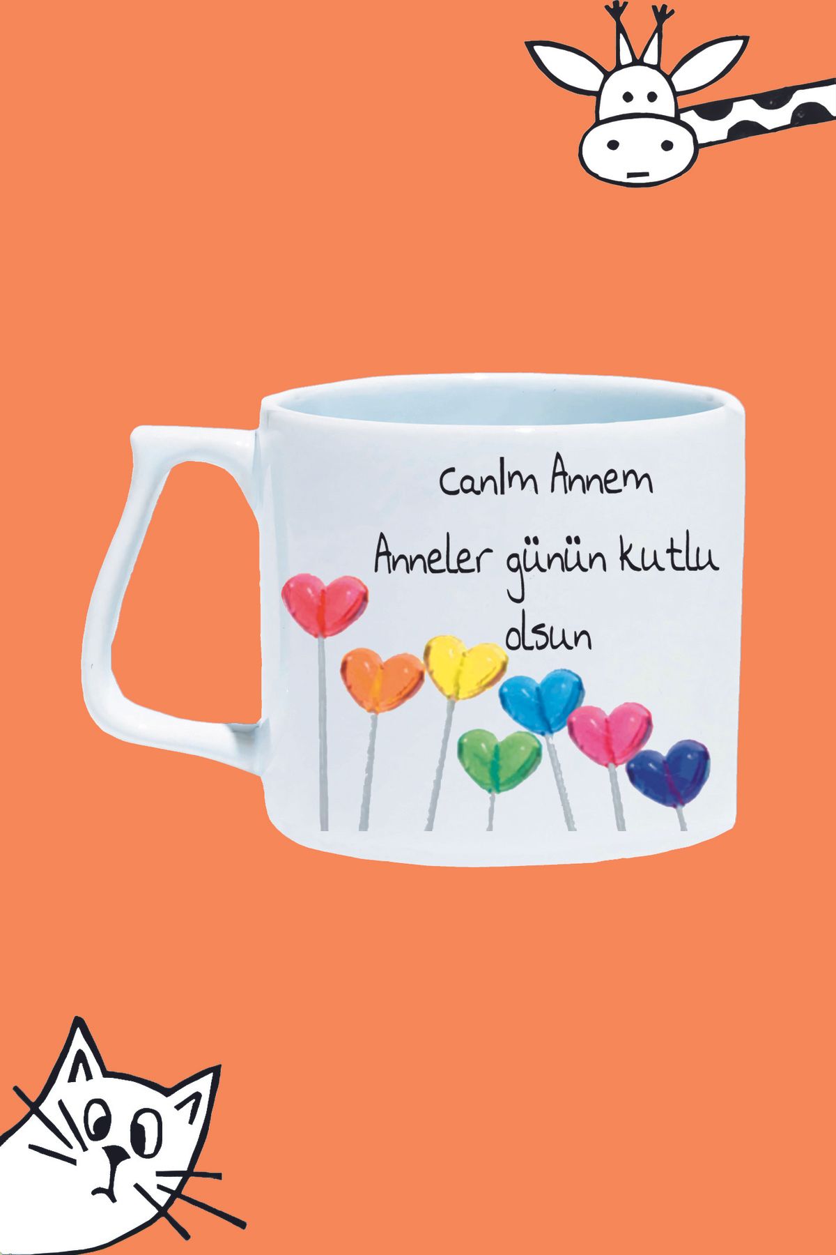 Olympus plus CANIM ANNEM ANNELER GÜNÜN KUTLU OLSUN TASARIM BASKILI LÜKS KUPA BARDAK