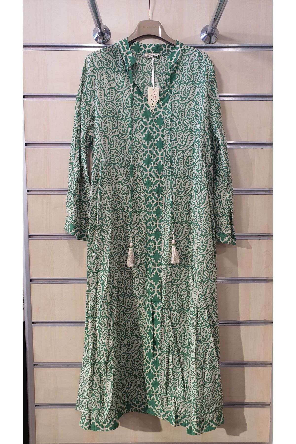 Park Moda DESENE GARNİLİ PAMUK ELBİSE