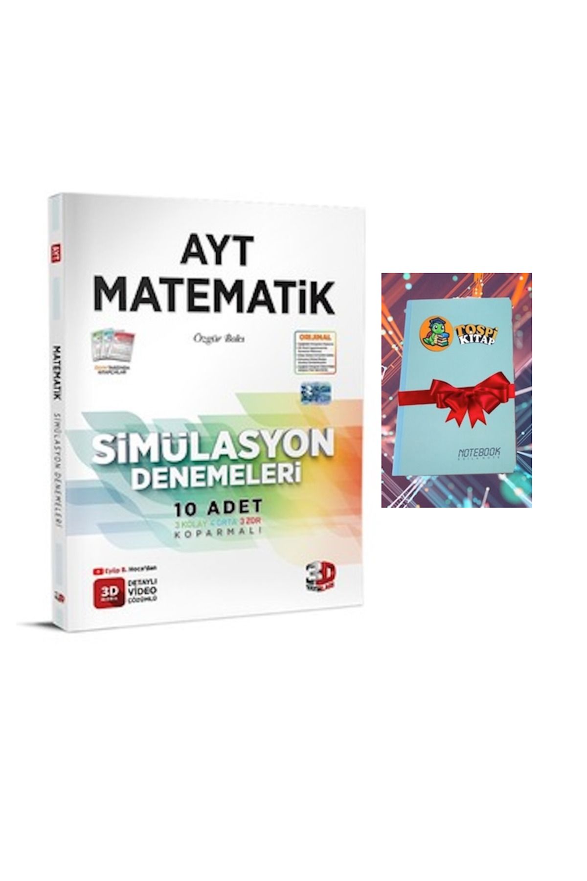 3D Yayınları AYT 3D Simülasyon MATEMATİK Denemeleri ( DEFTER HEDİYE)