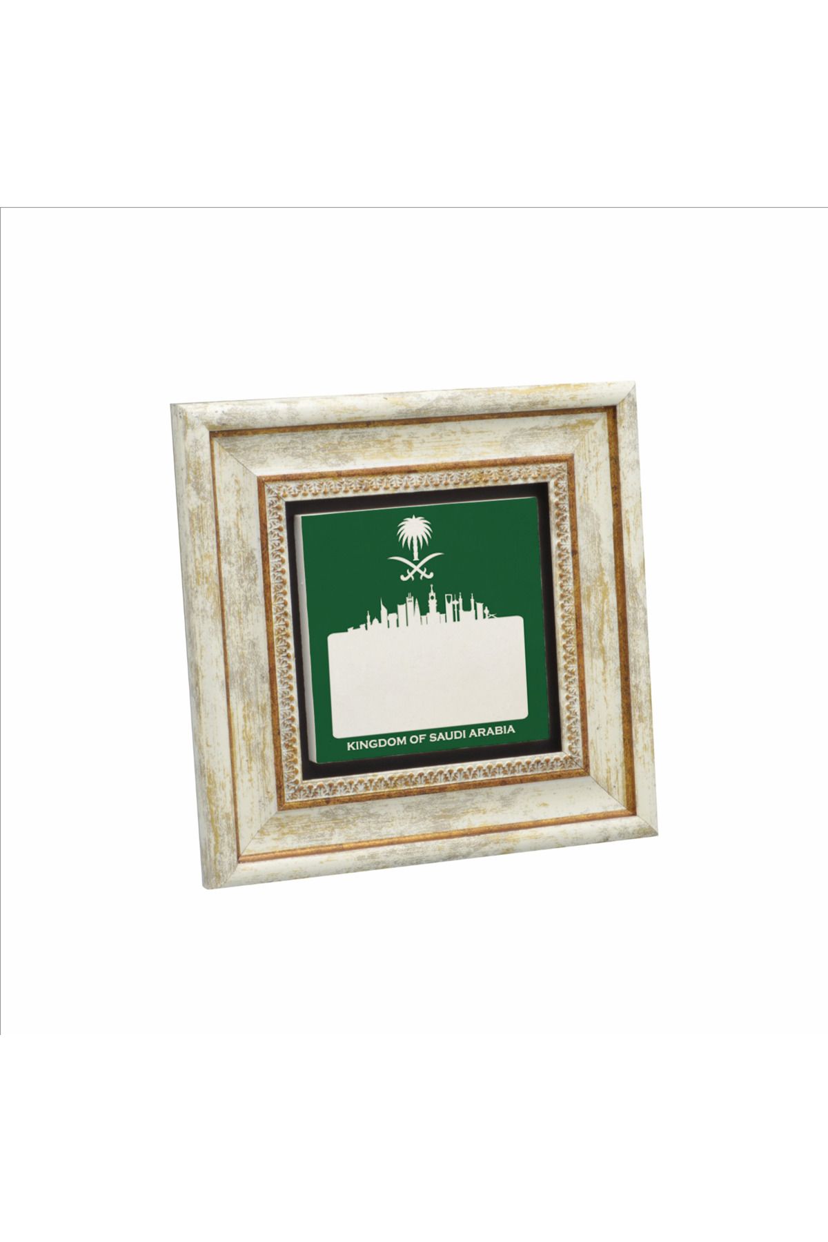 Sadrazam Suudi Arabistan Görseli Baskılı Doğaltaş Tablo (20 X 20 KRG-72)