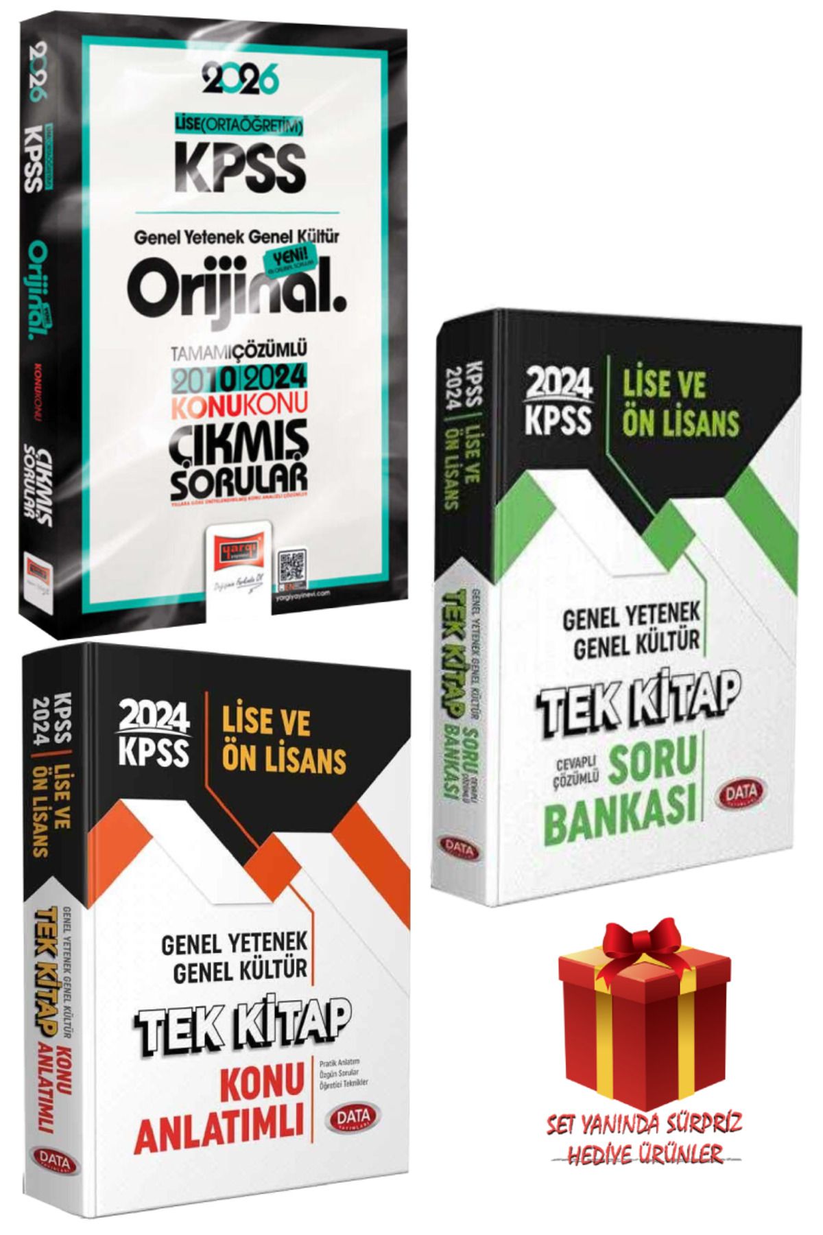 Yargı Yayınları 2026 KPSS Lise (Ortaöğretim) GYGK Orijinal Çıkmış Sorular 2010-2024+Tek Kitap Konu+Soru Bankası Seti