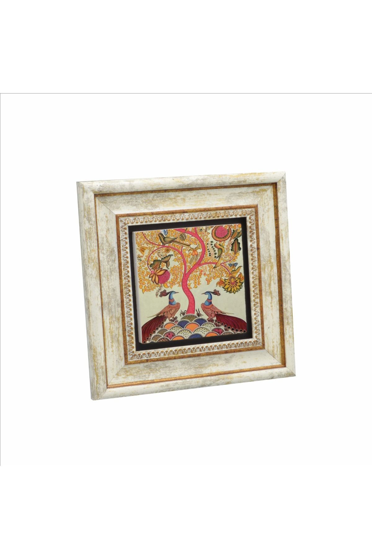 Sadrazam Tavus Kuşları Baskılı Doğaltaş Tablo (20 X 20 KRG-161)