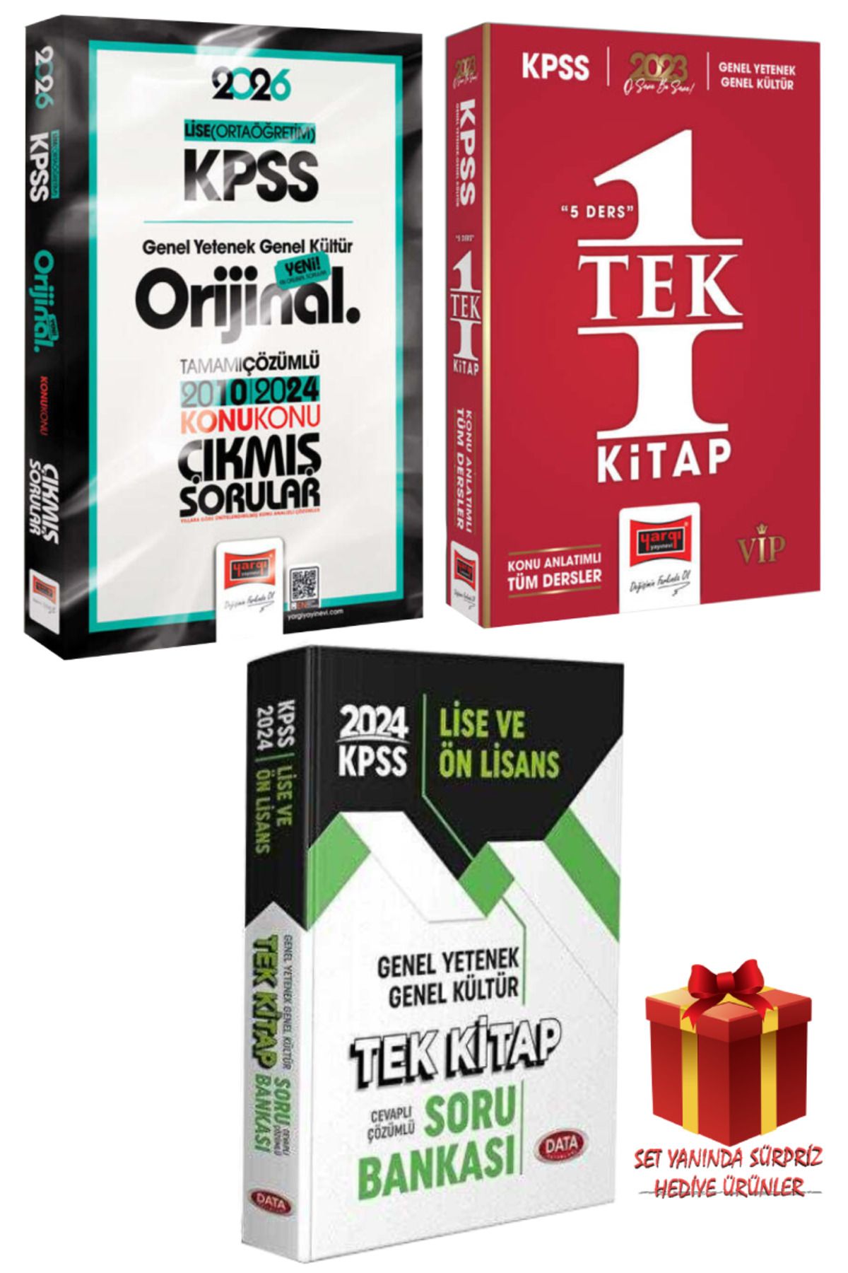 Yargı Yayınları 2026 KPSS Lise (Ortaöğretim) GYGK Orijinal Çıkmış Sorular 2010-2024+Tek Kitap Konu+Soru Bankası Seti