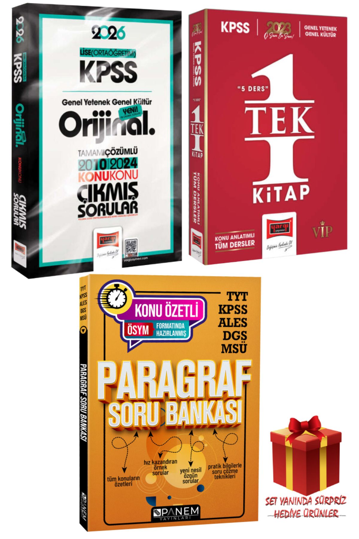 Yargı Yayınları 2026 KPSS Lise (Ortaöğretim) Orijinal Çıkmış Sorular 2010-2024+Tek Kitap Konu+Paragraf Soru Bankası