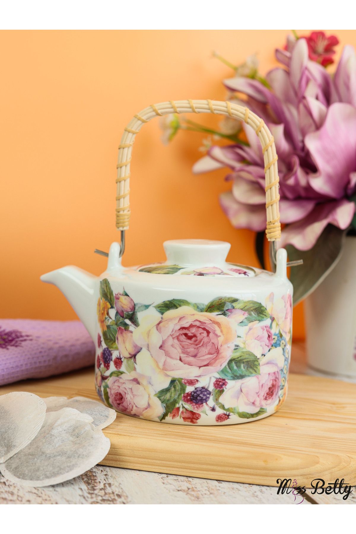 Miss Betty Rose Deluxe Hasır Saplı Demlik