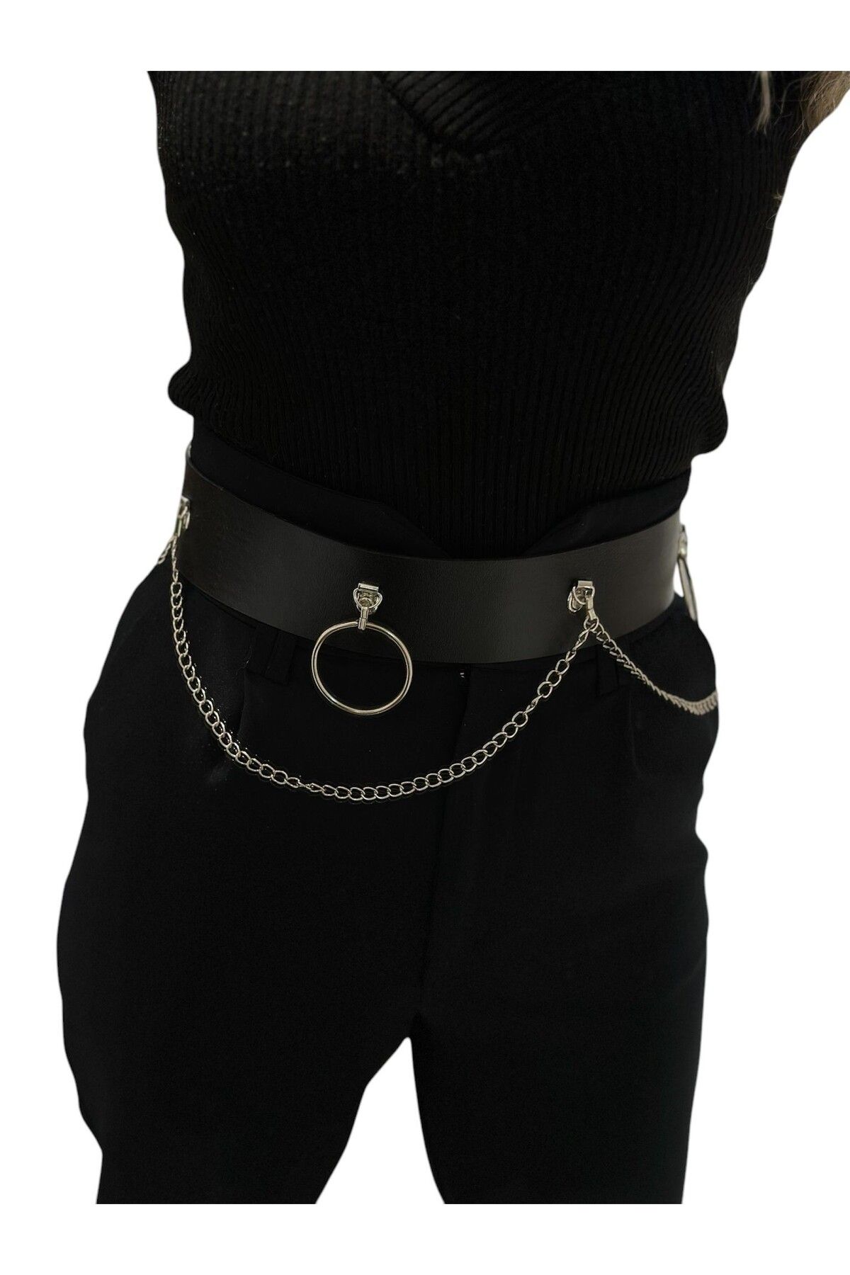 MyladyAccessoriess Zincir Detaylı Orta Boy Kemer (90Cm)