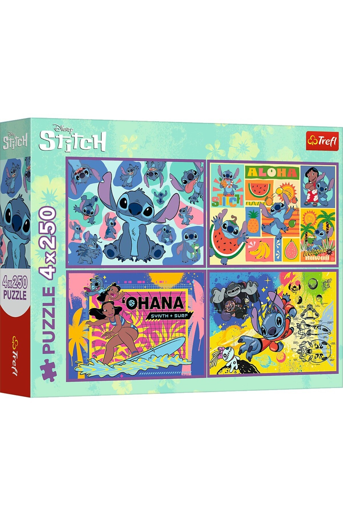 Trefl-Puzzle 4x250 Disney The Amazing Stitch 1