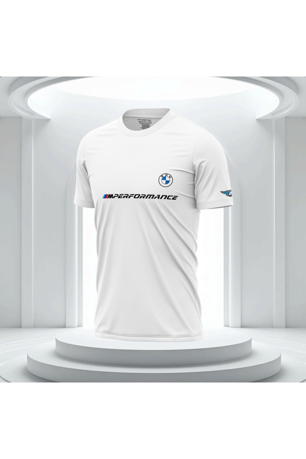 Bulvar Lee Erkek Sıfır Yaka BMW Baskılı Yazlık T-Shirt