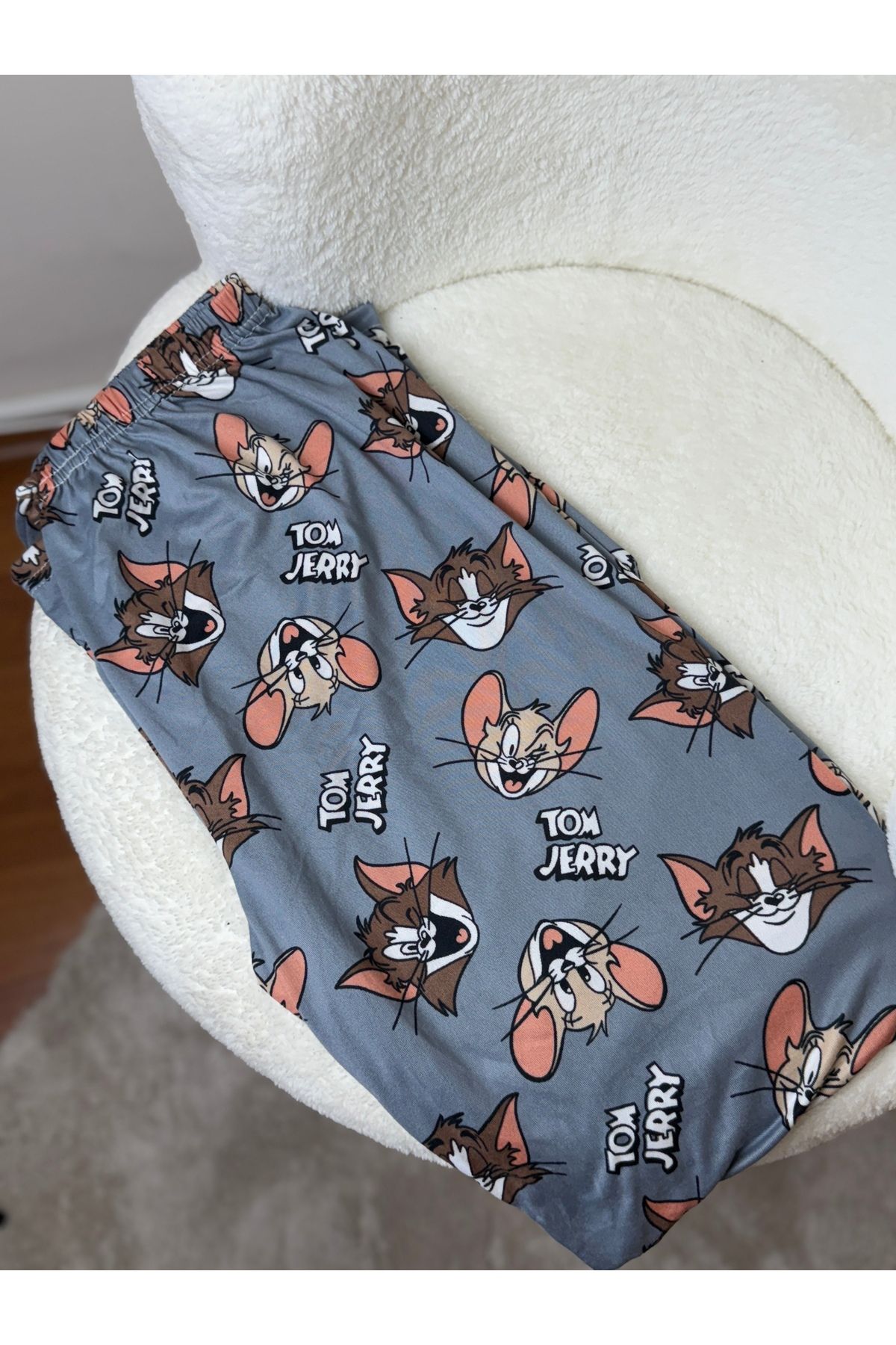 Bahar Altundemir Kadın Tom ve Jerry Desenli Pijama Alt Premium Kalite Pijama