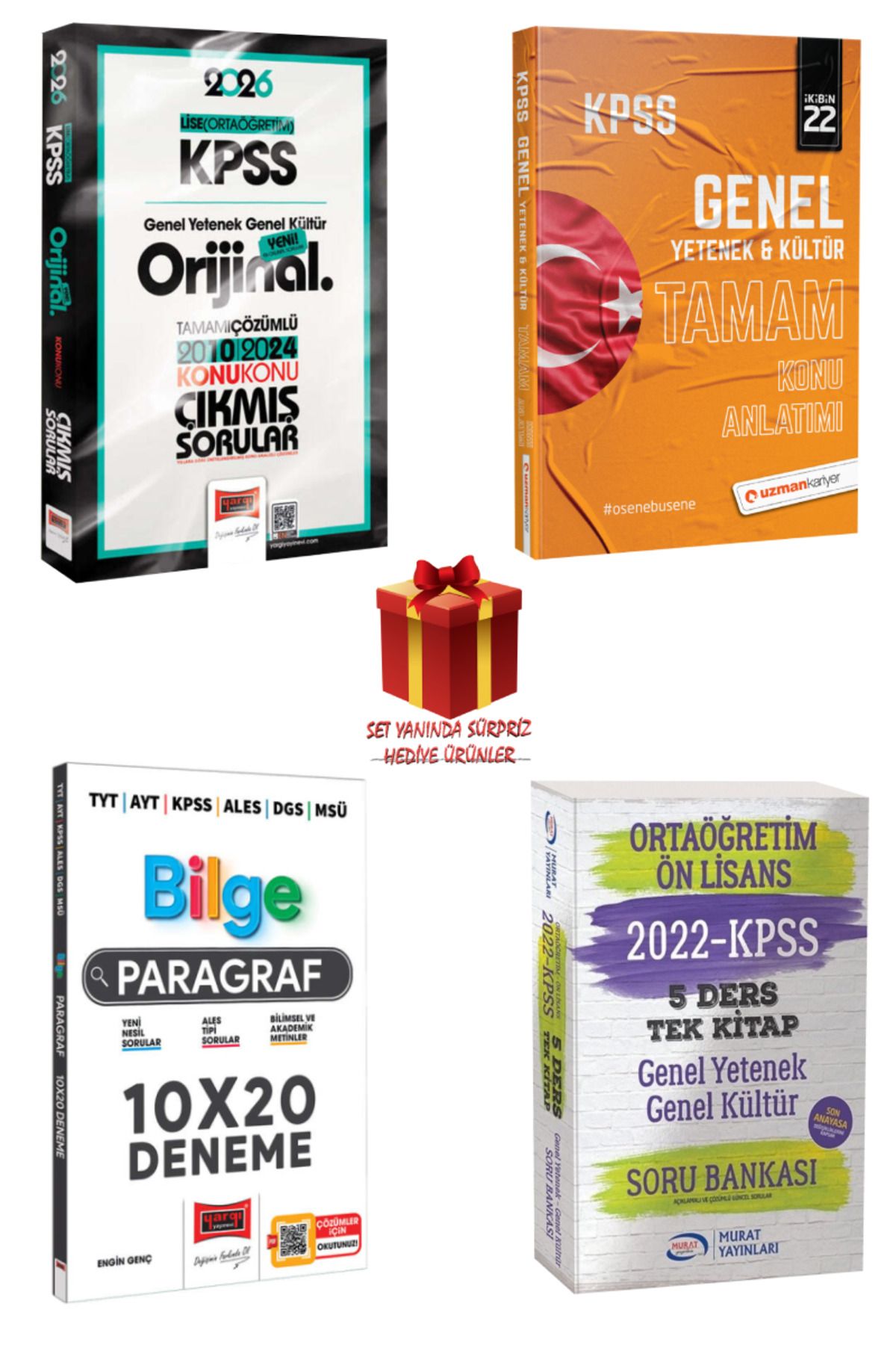 Yargı Yayınları 2026 KPSS Lise Orijinal 2010-2024 Konu Konu Çıkmış Sorular+ Murat Soru Bankası+ Deneme Seti