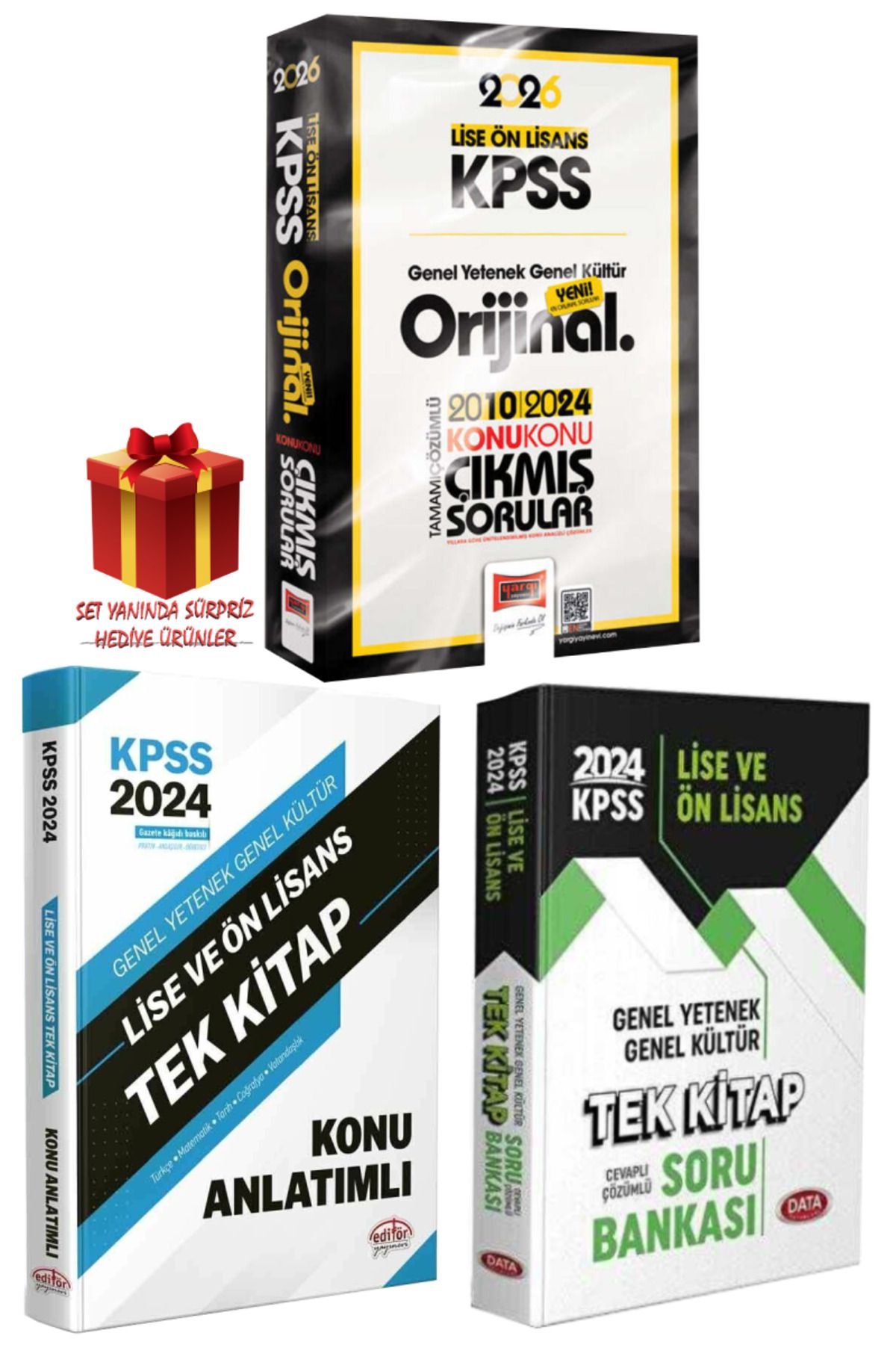 Yargı Yayınları 2026 KPSS Lise-Ön Lisans GYGK Orijinal Çıkmış Sorular 2010-2024+Tek Kitap Konu+Soru Bankası Seti
