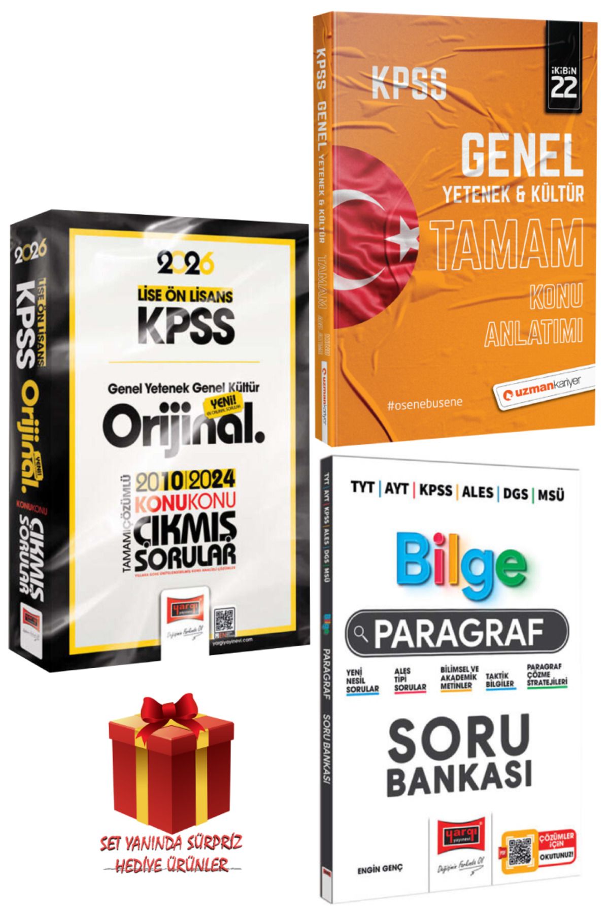 Yargı Yayınları 2026 KPSS Lise-Ön Lisans GYGK Orijinal Çıkmış Sorular 2010-2024+TAMAM Konu Anlatım+Bilge Paragraf SB