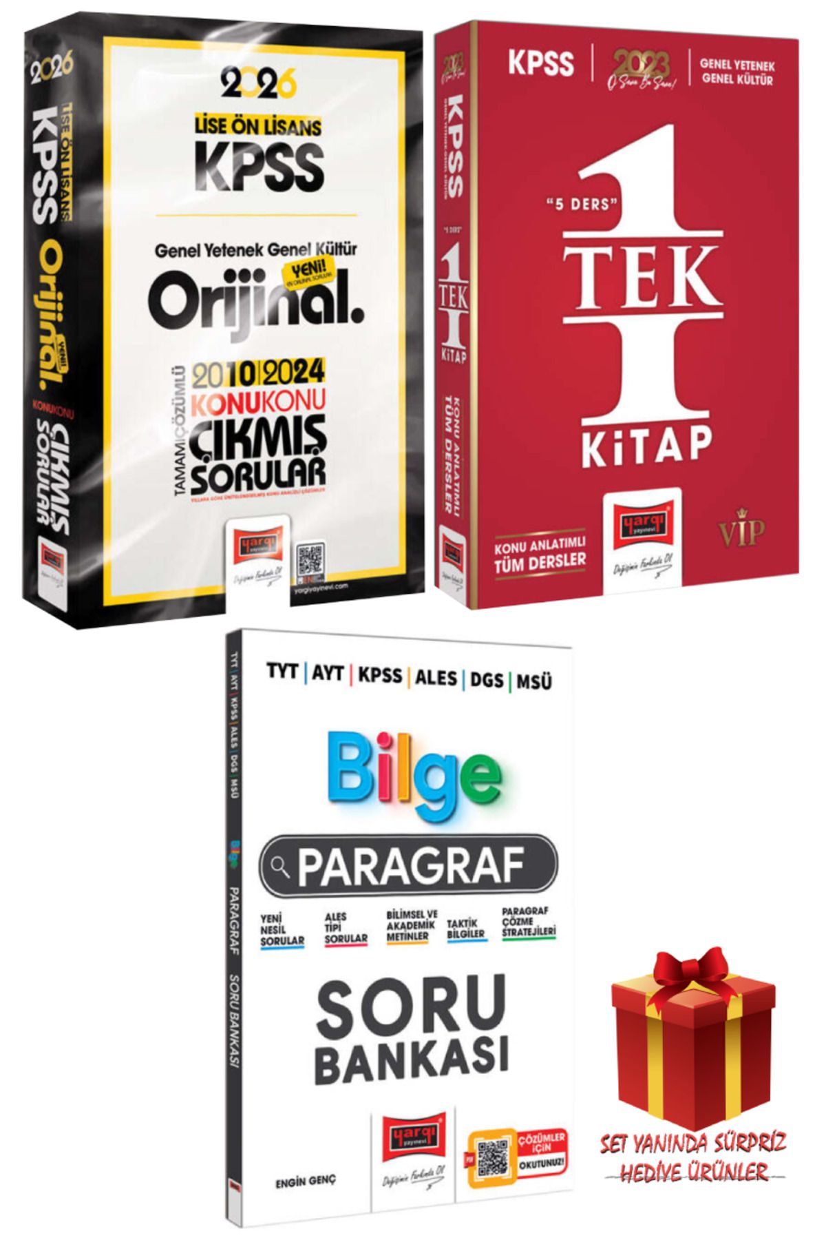 Yargı Yayınları 2026 KPSS Lise-Ön Lisans GYGK Orijinal Çıkmış Sorular 2010-2024+Tek Kitap Konu+Bilge Paragraf Soru B