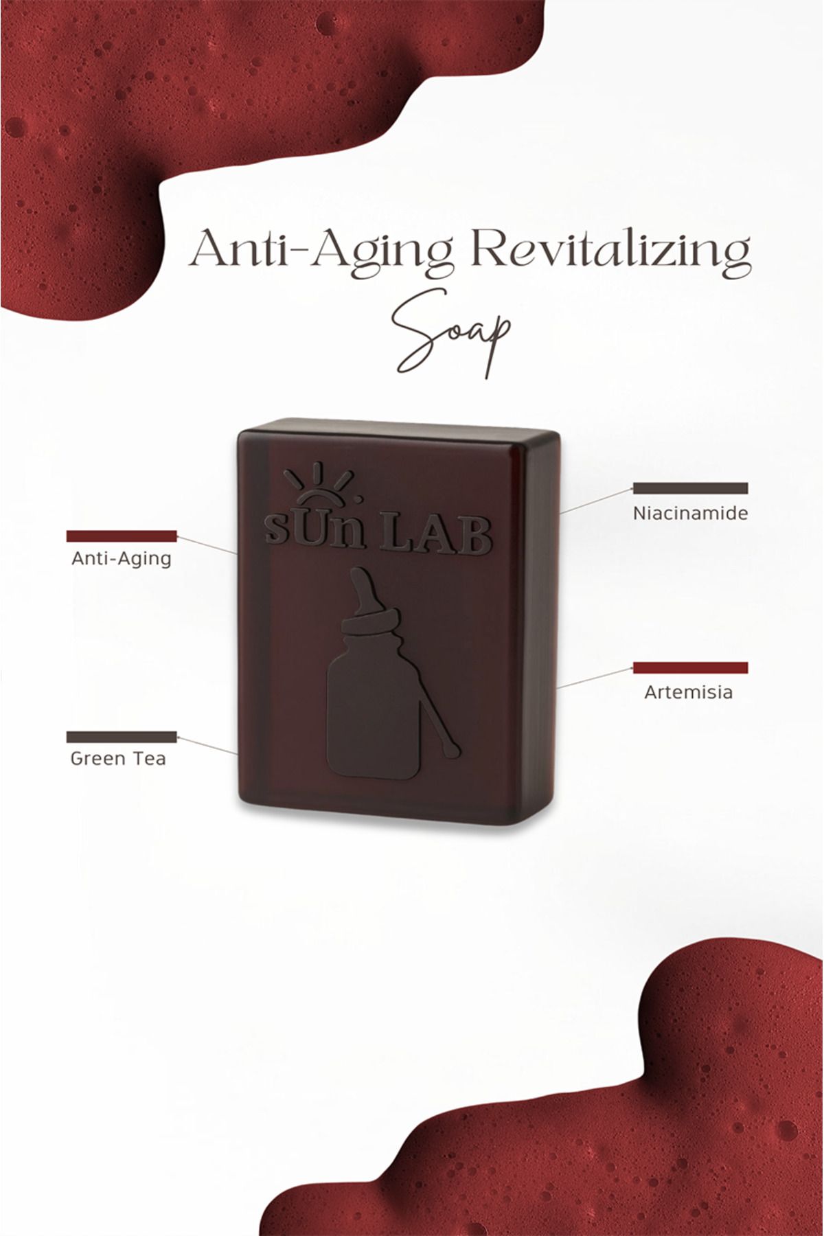 sun lab beauty care solution Yaşlanma Karşıtı, Yara , Antioksidan Anti-Aging Revitalizing Sabun 50gr