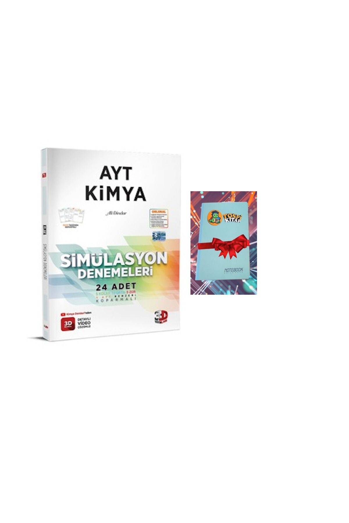 3D Yayınları AYT 3D Simülasyon KİMYA Denemeleri ( DEFTER HEDİYE)