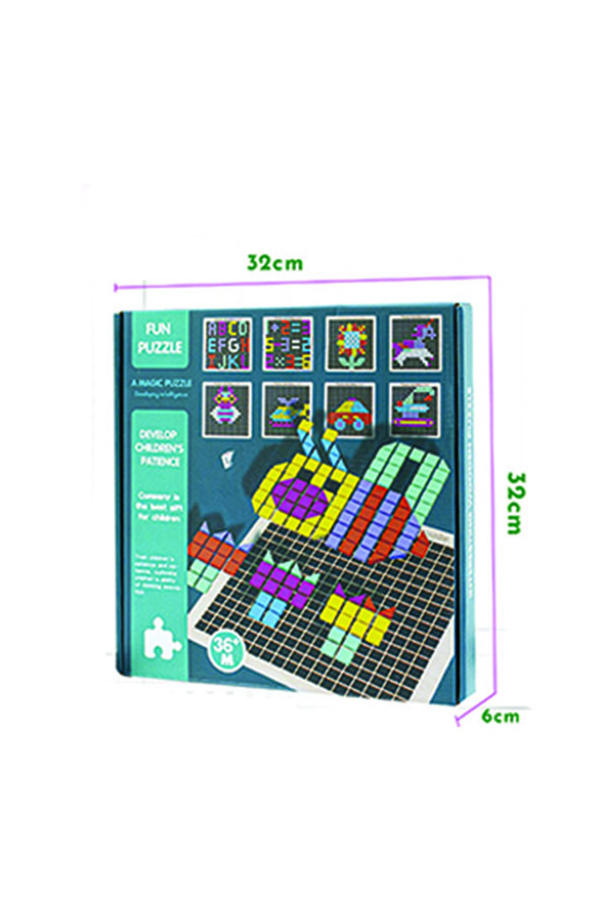Other-Wooden Mosaic Puzzle – Pixel Board Early Learning Toy for Kids | Educational Wooden Floor Puzzle 6