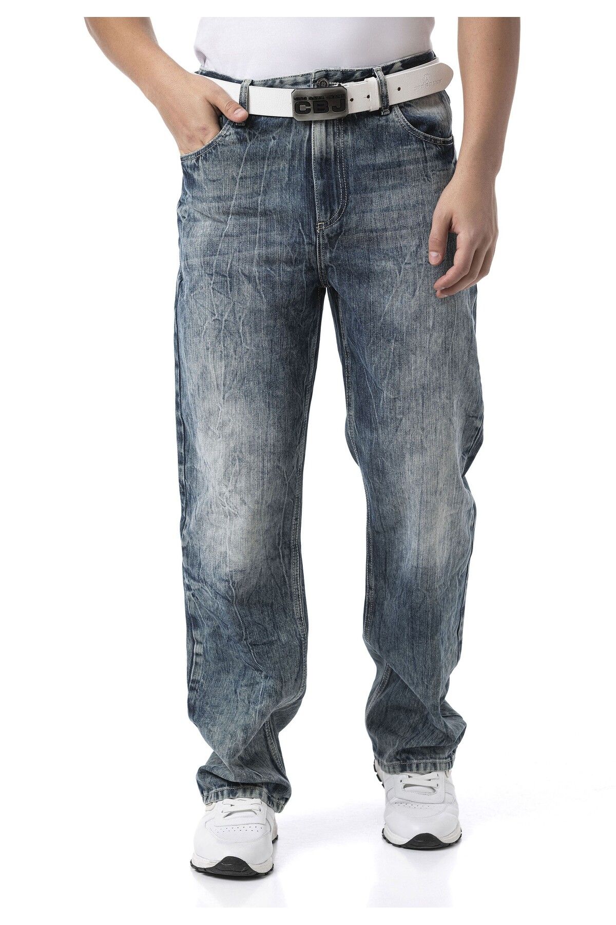 Cipo & Baxx CD903 – Men’s Wide Leg Relaxed Fit Trousers