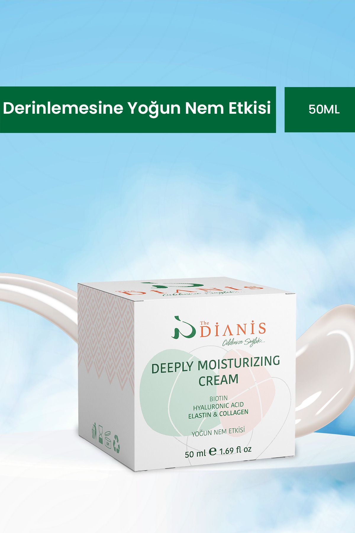 The Dianis Deeply Moisturizing Cream Derinlemesine Yoğun Nem Etkisi 50ml
