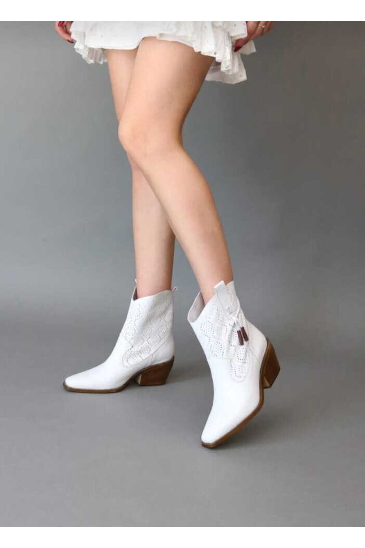 gumushoe Kadın Hakiki Deri Western Bot 7180