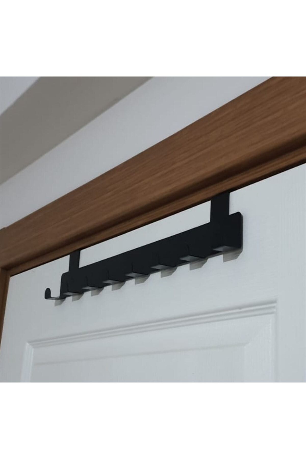 makro avs Metal Siyah Amerikan Kapı Arkası Askılık Organizer Askılık Ve Mutfak Banyo Kapı Arkası Askılık Mt60s