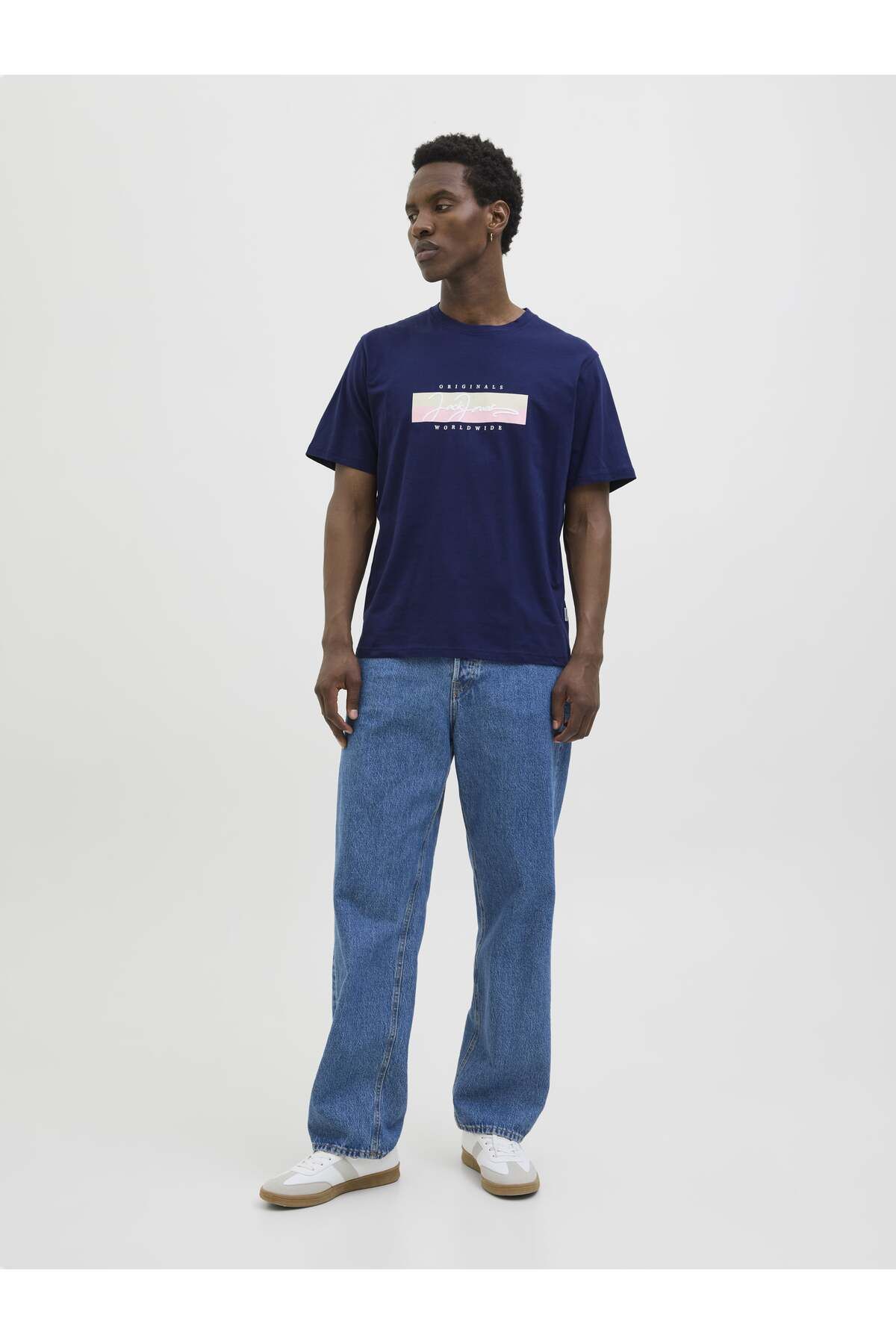 Jack & Jones-Ανδρικό μπλουζάκι Jack Jones Jorfrederiksberg Box Script Tee Ss Cn Ln 12278266 -04 2