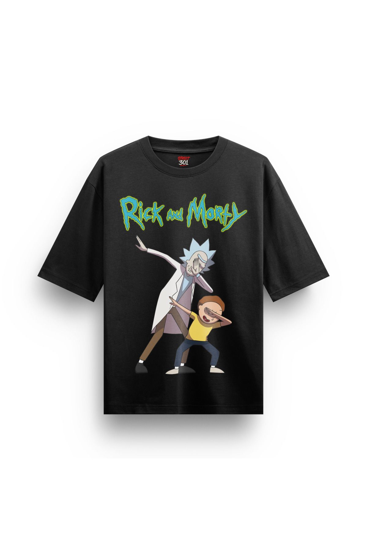 Street301 Unisex Rick and Morty Baskılı Oversize T-Shirt