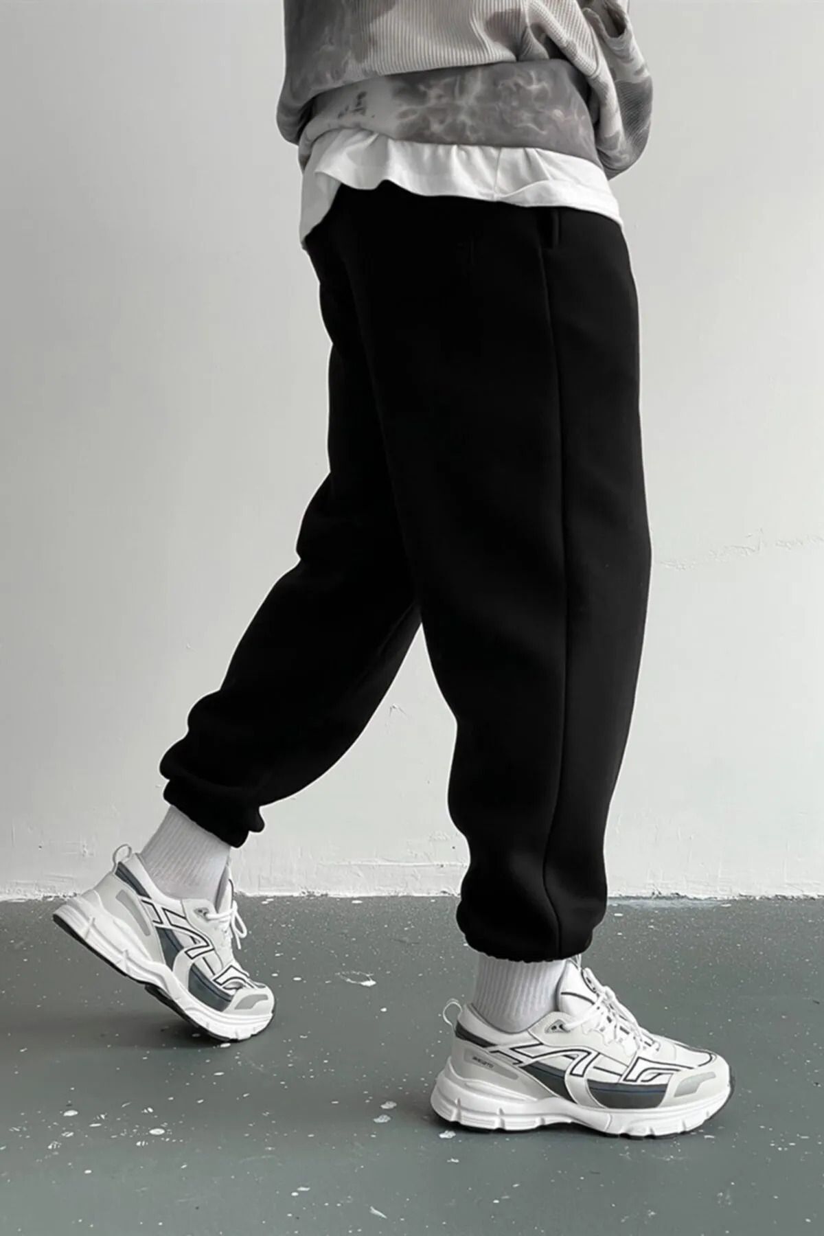 LOTS MODA Unisex 2ip Örme Kumaş Erkek Eşofman Alt