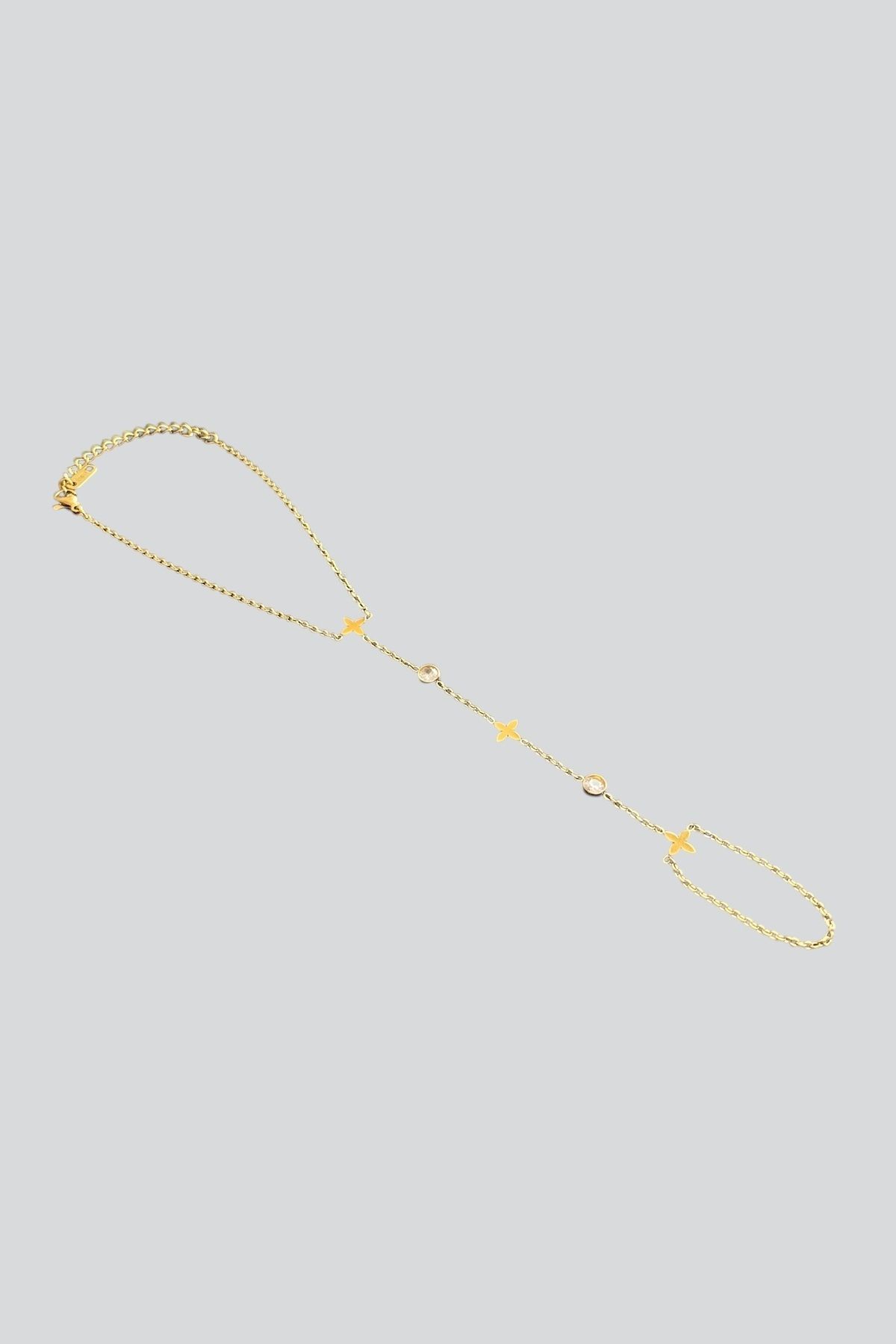 stravis Gold Yuvarlak Taşlı Şahmeran