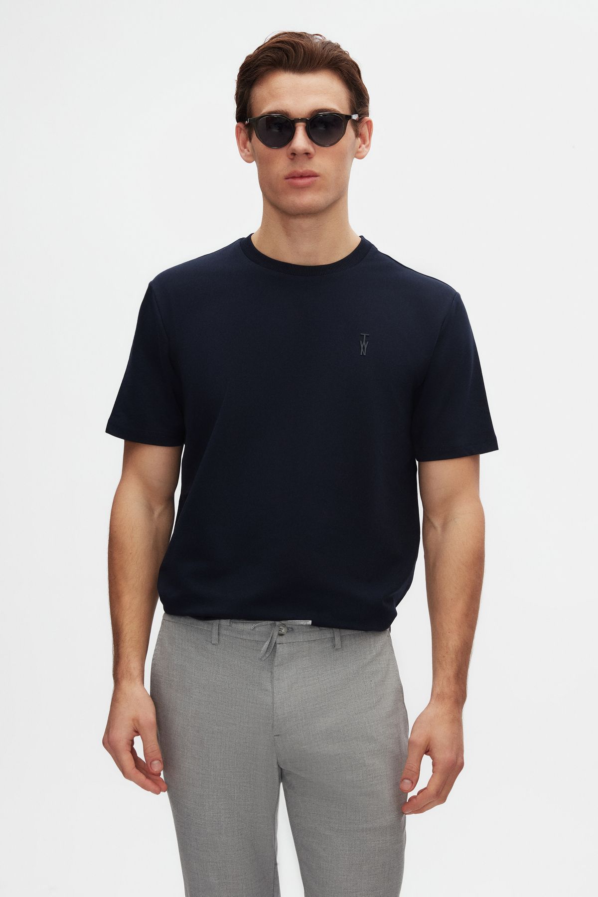 Twn Slim Fit Lacivert Baskılı T-Shirt
