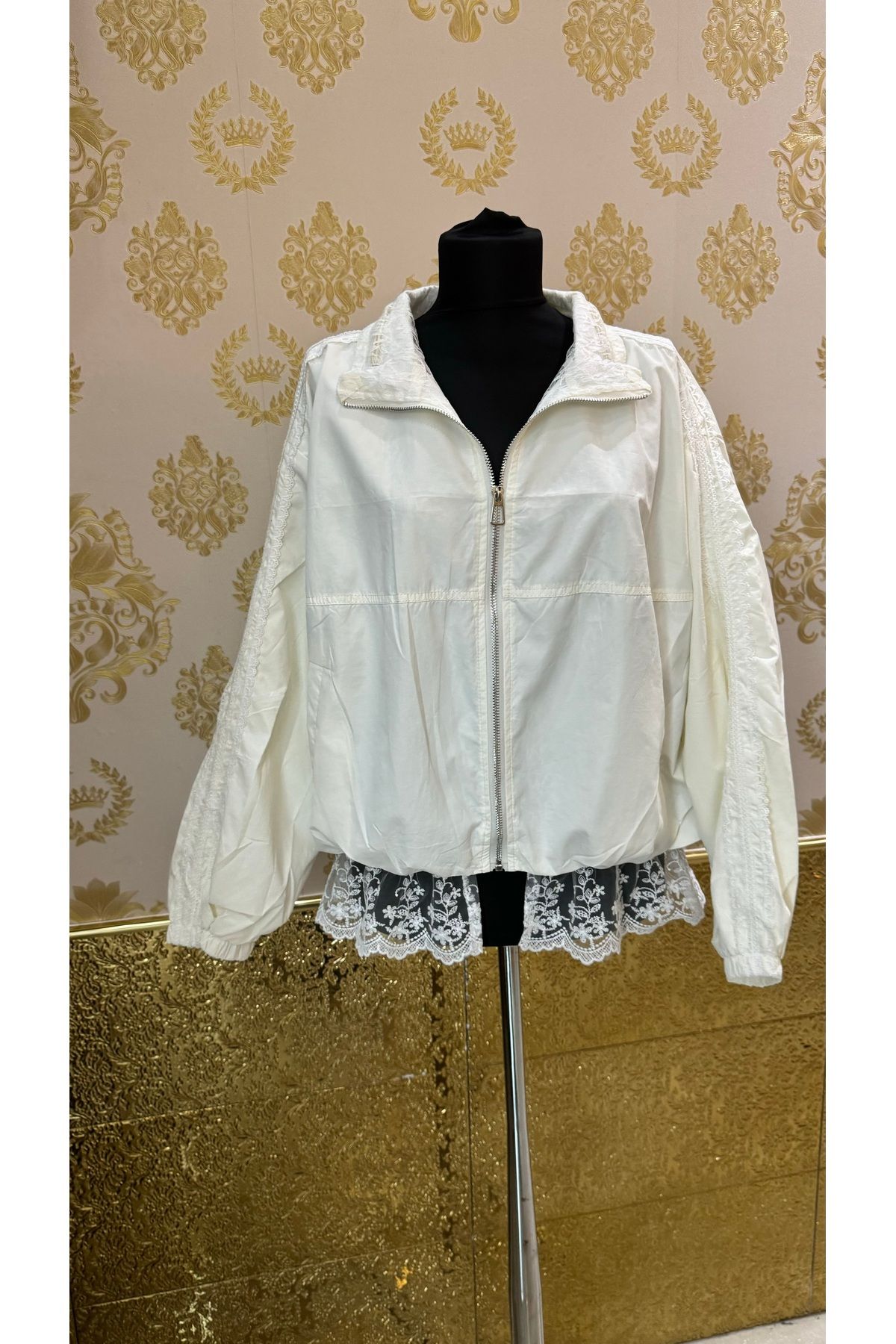 shop İthal Dantel detaylı Ceket