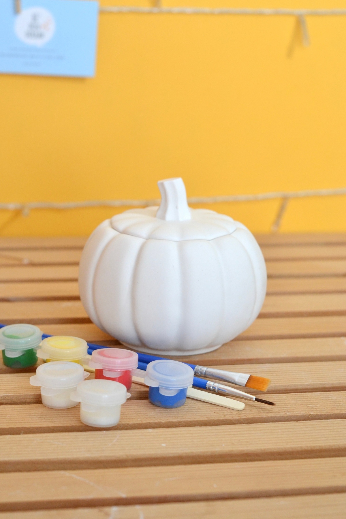 Bi' Dolu Dükkan Bal Kabağı Görünümlü Kutu Boyama Seti | Beton Bal Kabağı Kutu Boyama Seti | Evde Okulda Kendin Yap