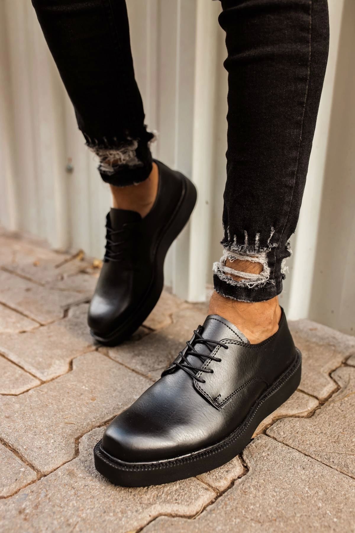 Chekich CH001 FST Classic Lace Erkek Ayakkabı SIYAH