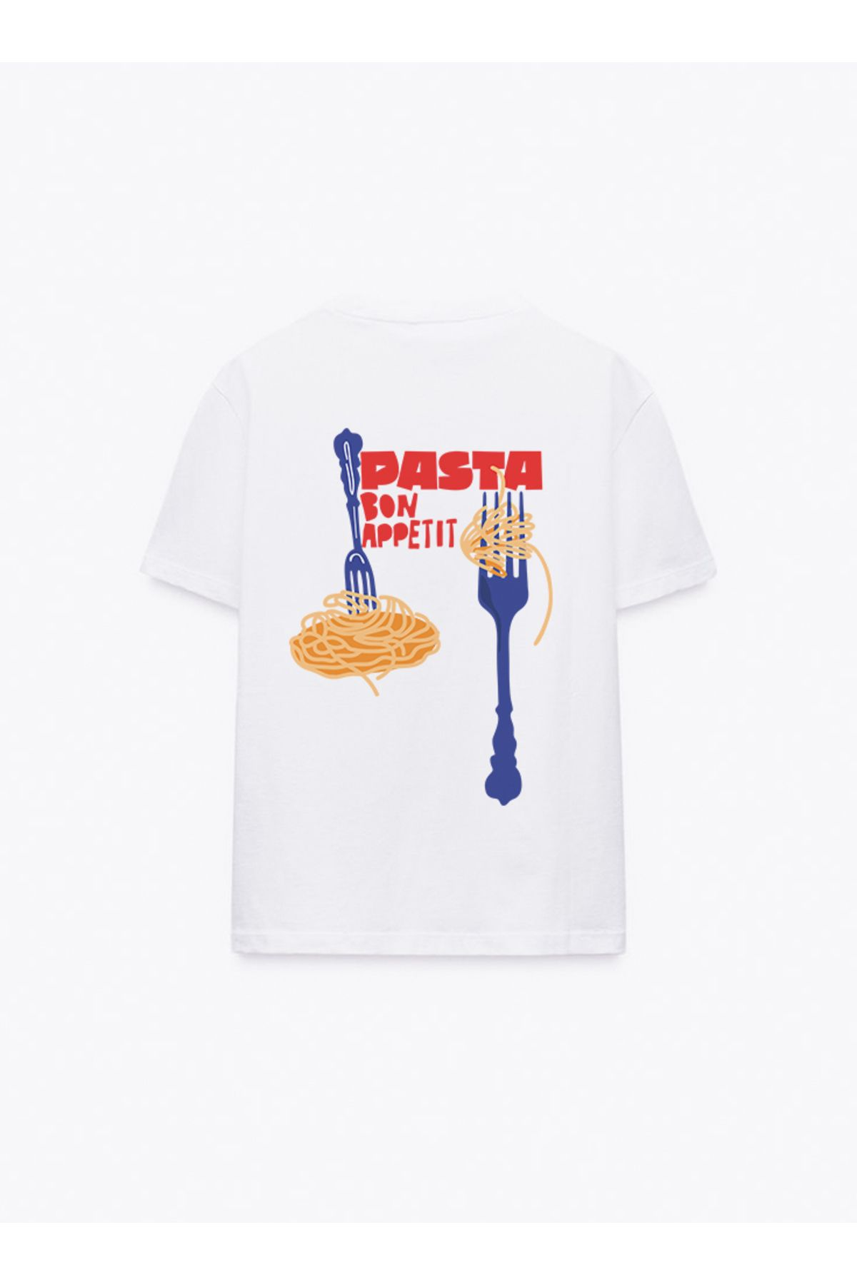 Disante Bon Appetit Baskılı Bisiklet Yaka Basic Trend Kadın T-shirt