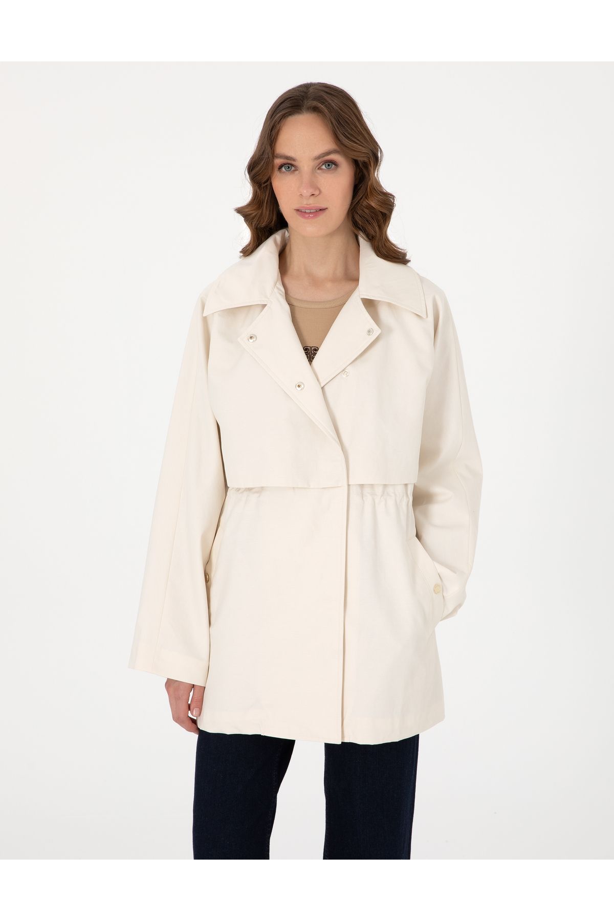 Pierre Cardin Ekru Regular Fit Kaban 50306073-VR019