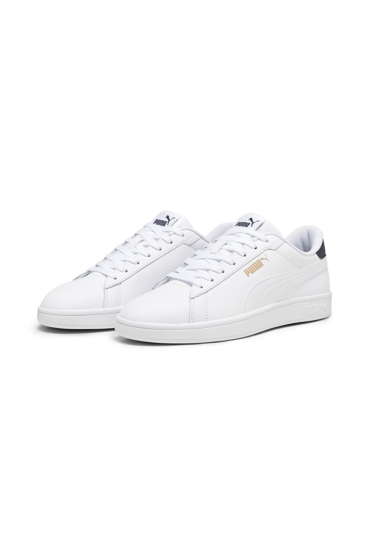 Puma Günlük Bağcıklı Spor Ayakkabı Beyaz Lacivert Altın Sneaker