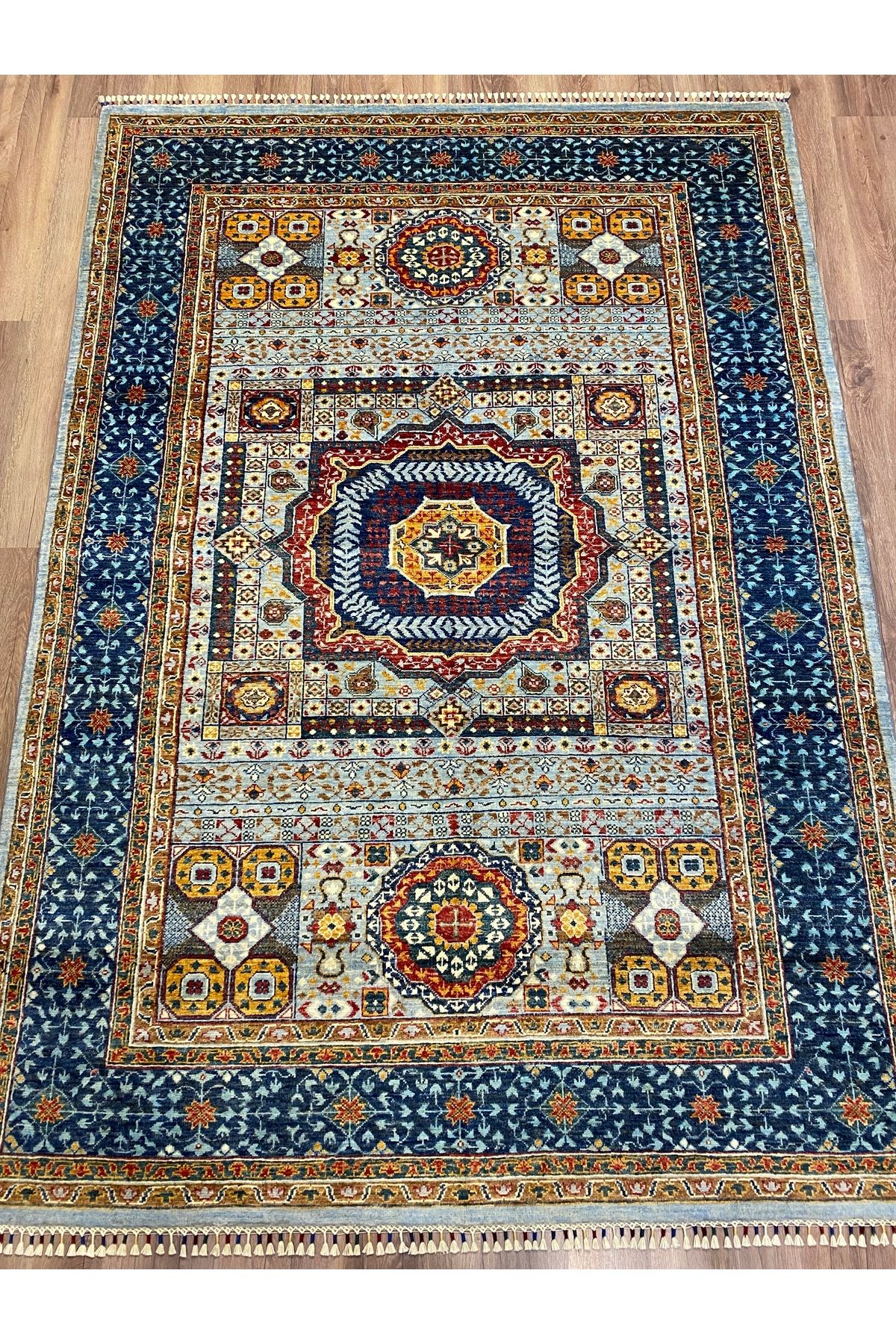 fethiyehalıkilim El Dokuma Afgan Orjin Halısı – %100 Yün%100 El Dokuma Naturel Dekoratif Halı, El İşi Özgün Tasarım