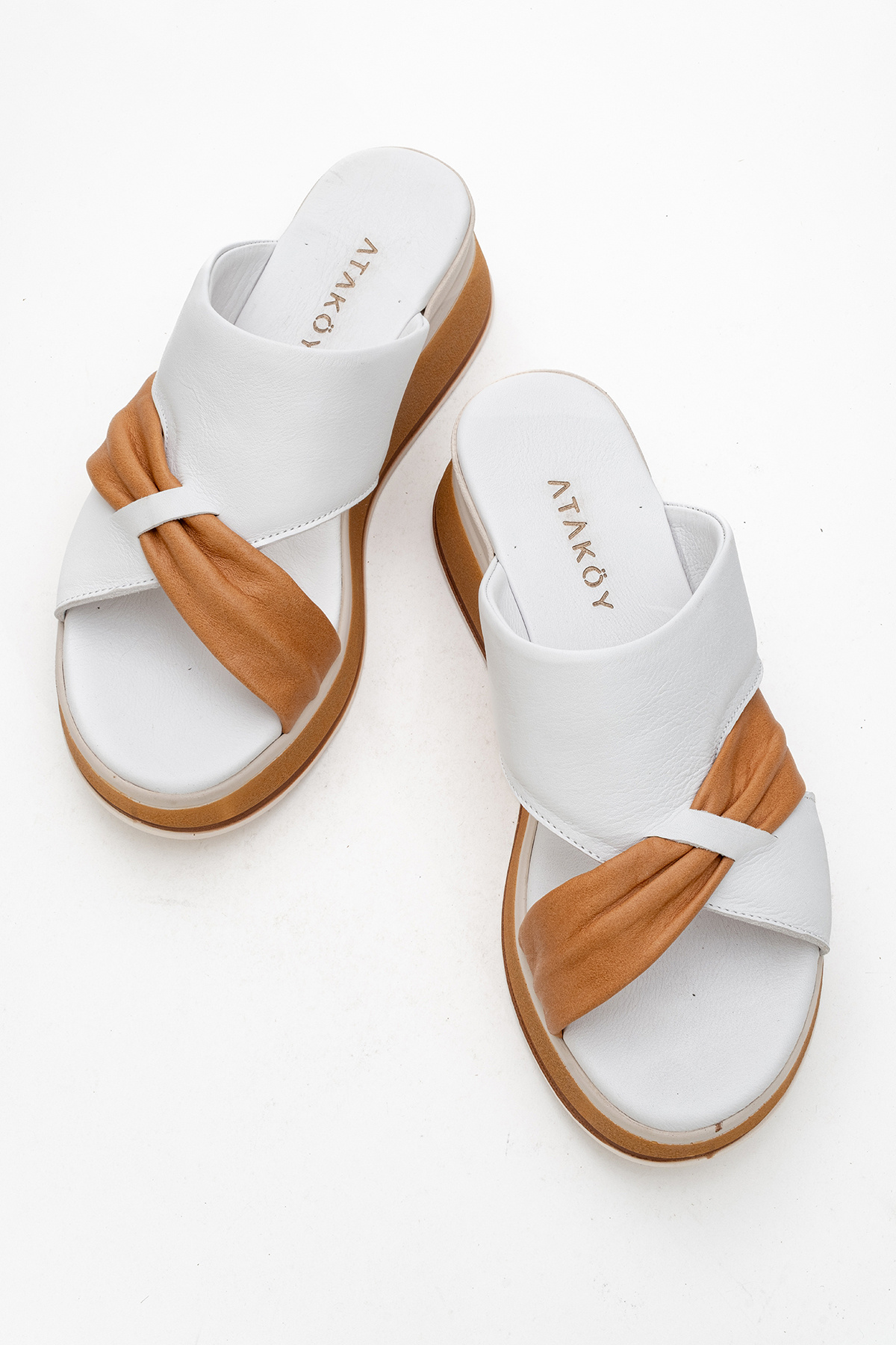 Ataköy Ayakkabı-Women's Leather Slippers 5