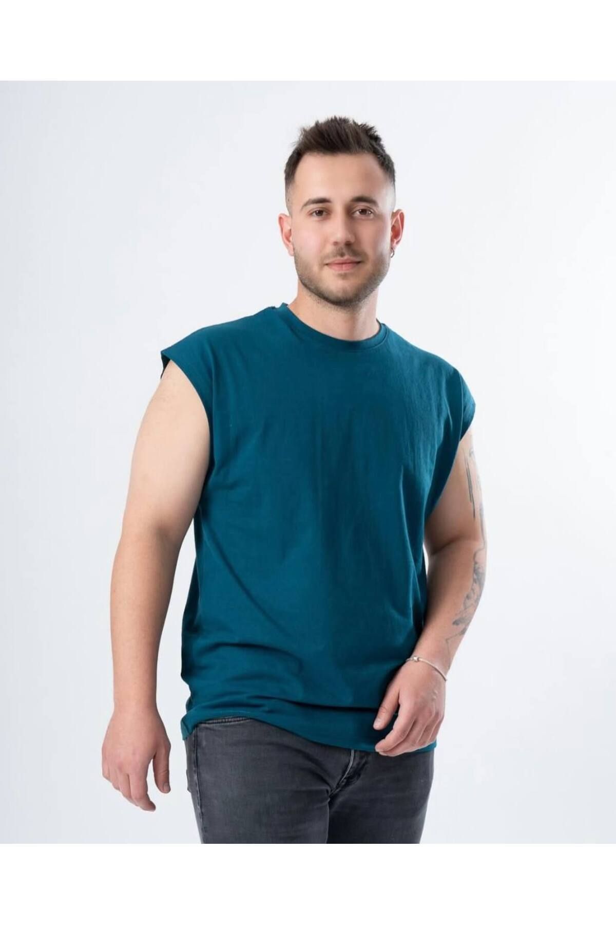 TEXTURA ✅ Kolsuz Erkek T-shirt – Hafif Kumaş, Modern ve Şık Kesim