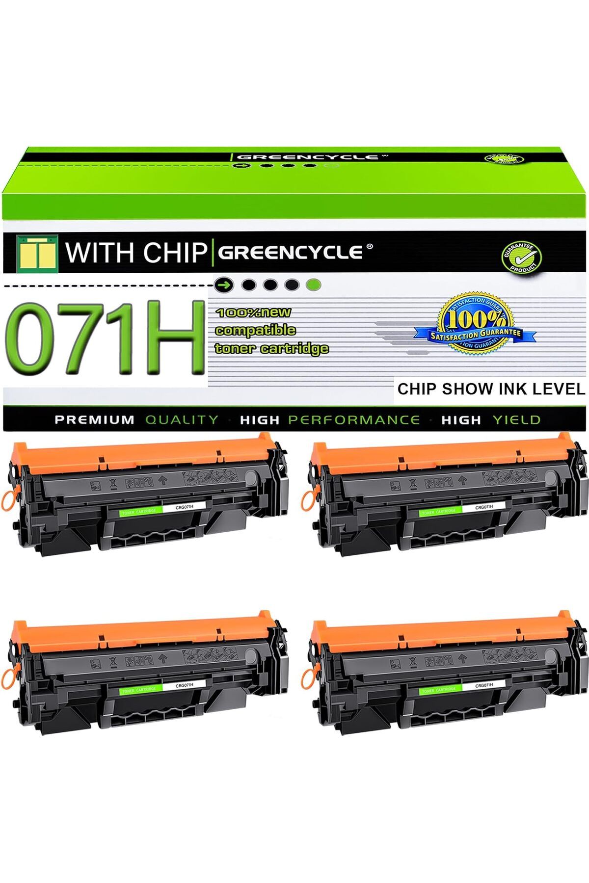 Canon ÇİPLİ CRG-071H Black Toner Cartridge LBP122dw LBP122 LBP120 MF270 Mf272dw Mf273dw Mf275dw 4 ADET