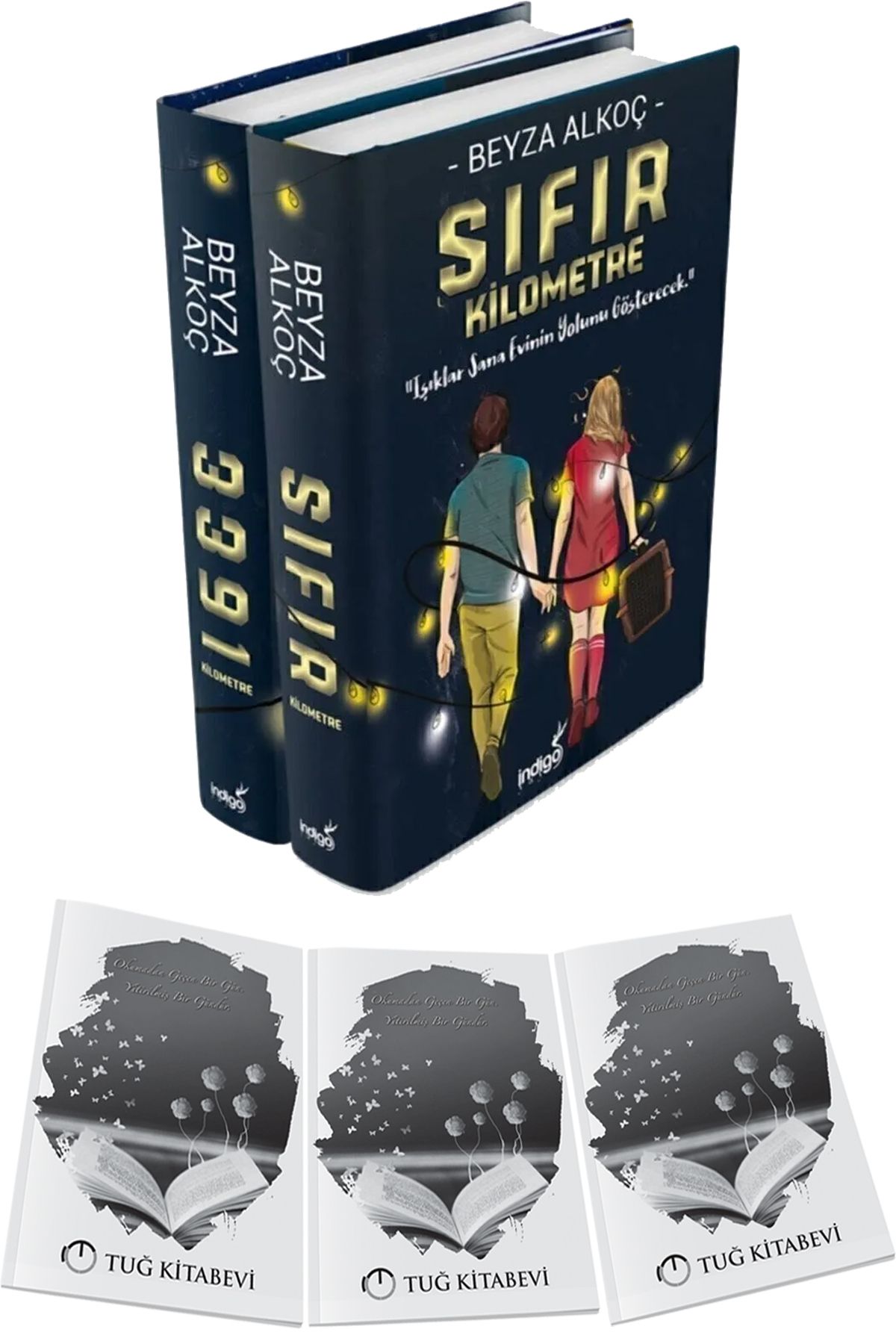 İndigo Kitap Sıfır Kilometre ve 3391 Kilometre Ciltli Set 2 Kitap - Beyza Alkoç + Hediyeli