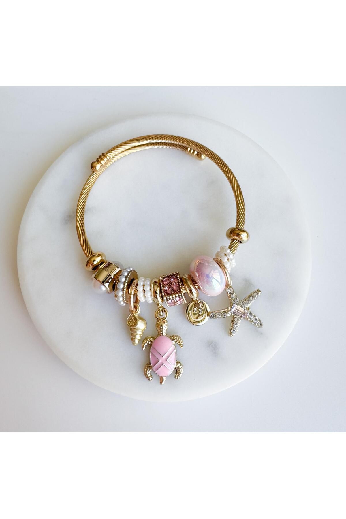 Venus Design Çelik Kaplumbağa Charm Bileklik