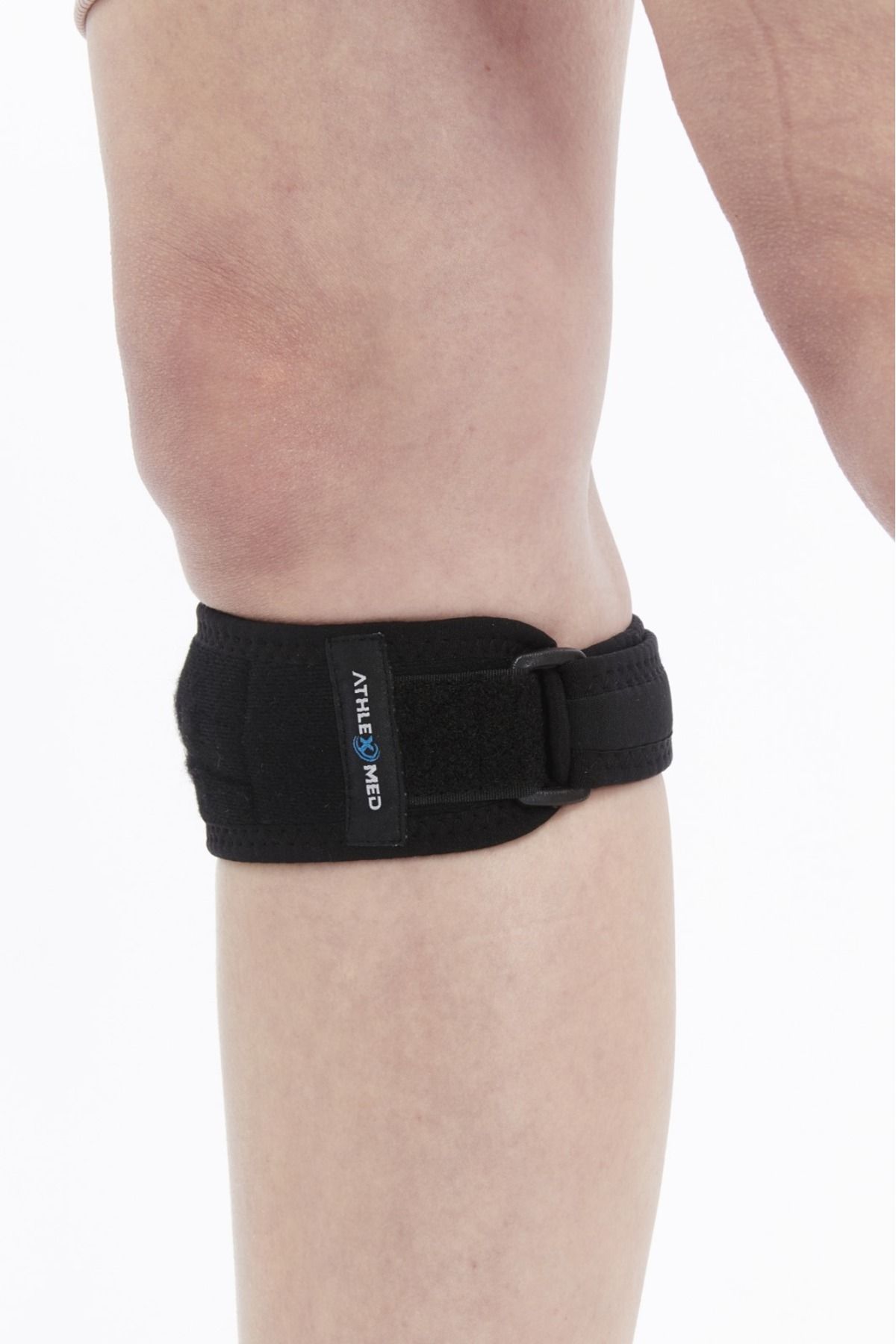 ATHLEX MED 1'li Patella Tendon Destek Bandı – Silikon Pedli, Ayarlanabilir Sporcu Diz Altı Bandı,