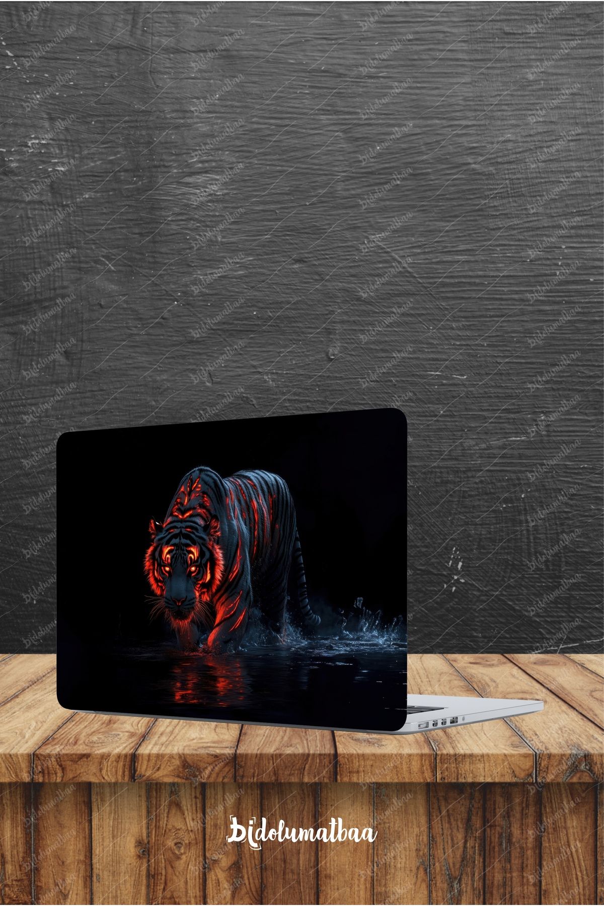 Bidolumatbaa Laptop Sticker Bilgisayar Notebook Pc Kırmızı Kaplan Kaplama Etiketi