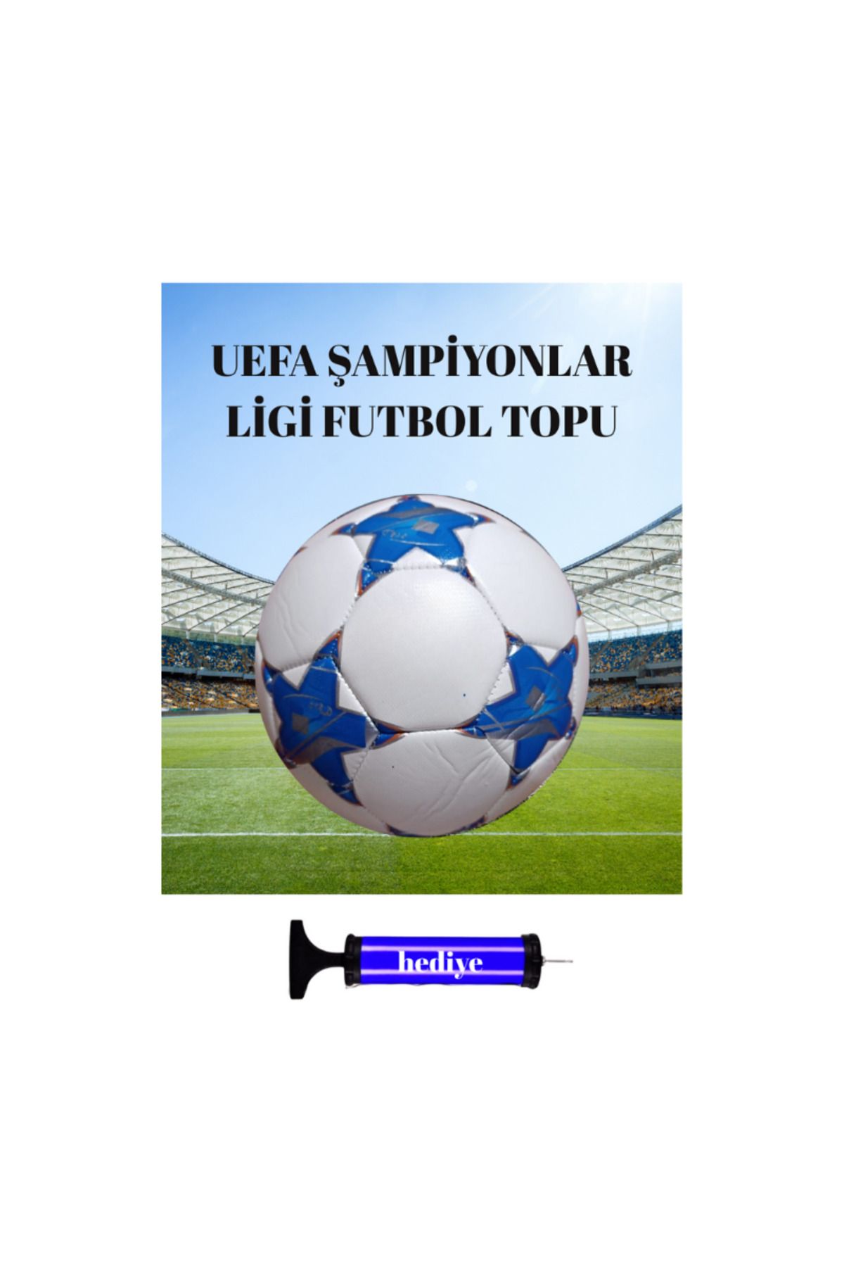 starex uefa şampiyonlar ligi 430 gra profesyonel futbol topu maç ve antreman pompa dahil