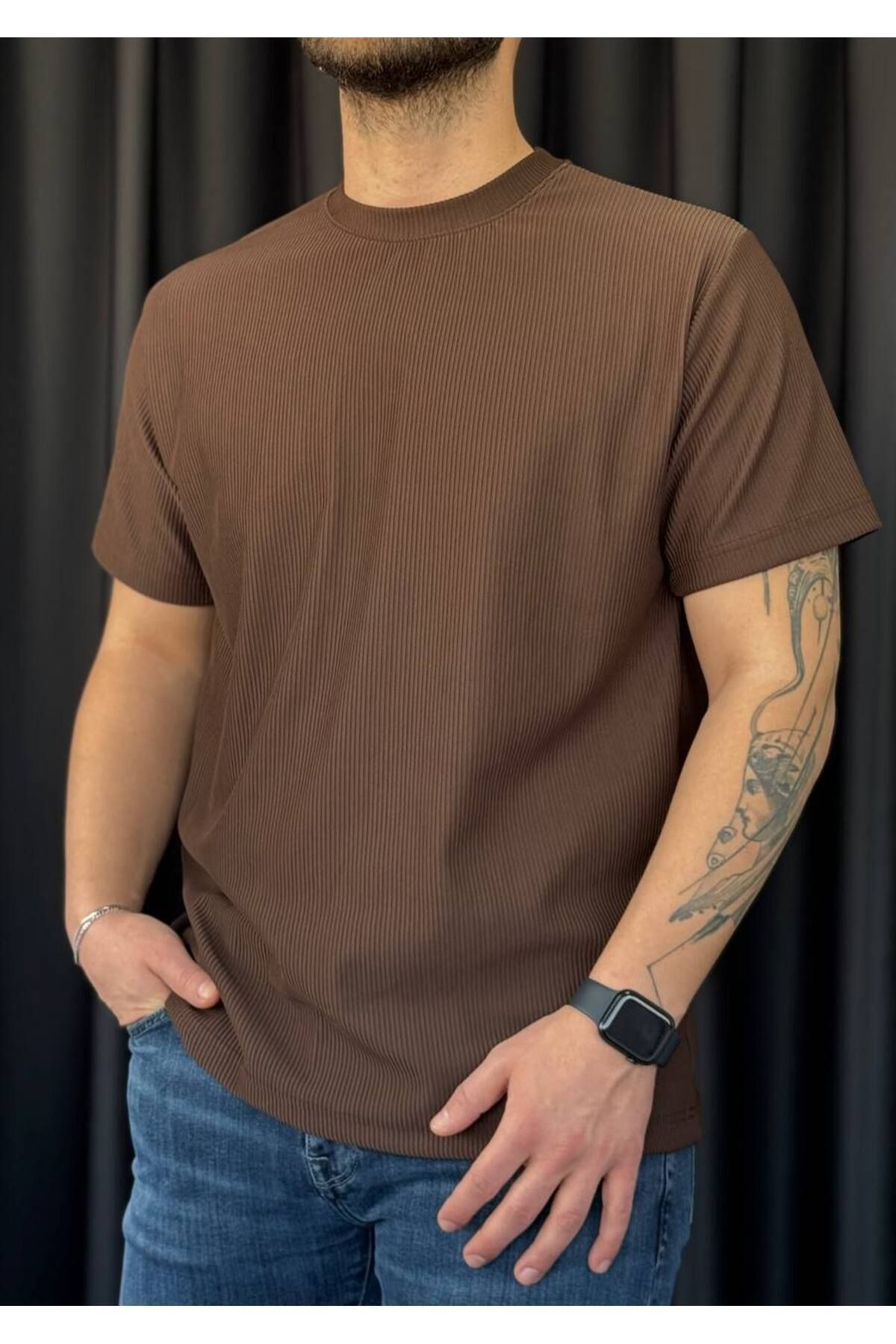 TEXTURA ✅ Bisiklet Yaka Ottoman T-shirt – Hafif Doku, Rahat Kullanım