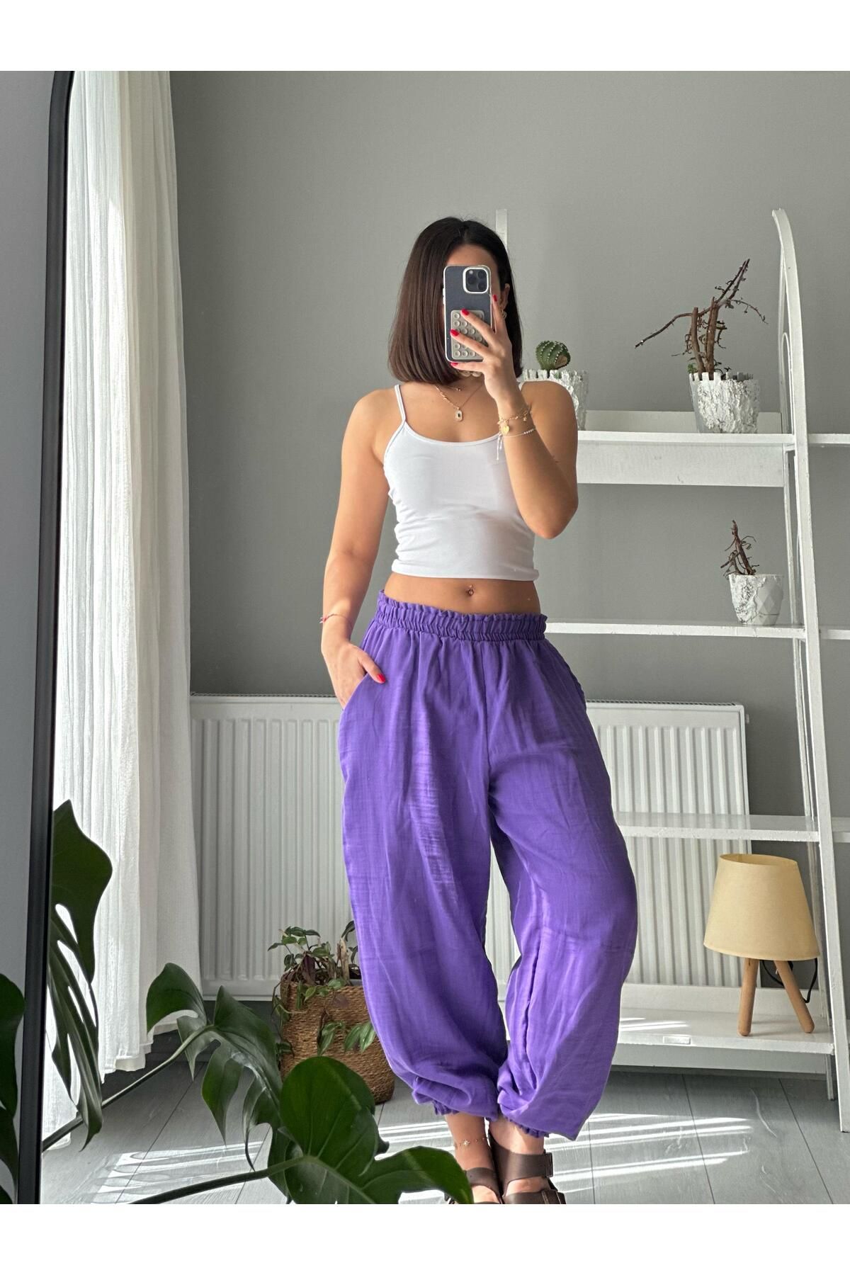 Sultana Collection BEL ve PAÇA BÜZGÜ DETAYLI PANTOLON
